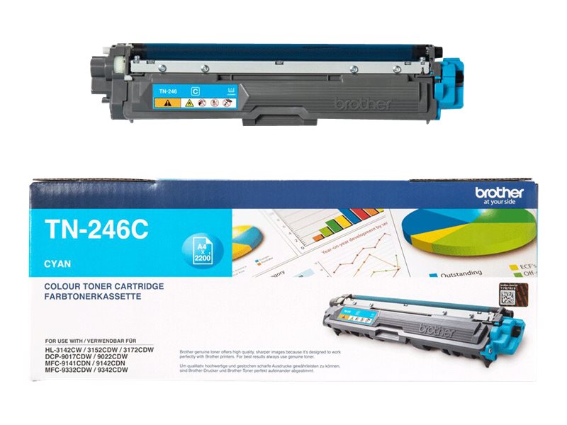 Brother TN246C - Cyan - Original - Tonerpatrone - für Brother DCP-9017 - DCP-9022 - HL-3142 - HL-3152 - HL-3172 - MFC-9142 - MFC-9332 - MFC-9342
