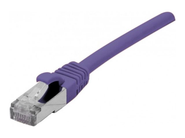 Tecline exertis Connect - Patch-Kabel - RJ-45 (M) - 2 m - abgeschirmt F/UTP - CAT 6 - halogenfrei - ohne Haken - violett