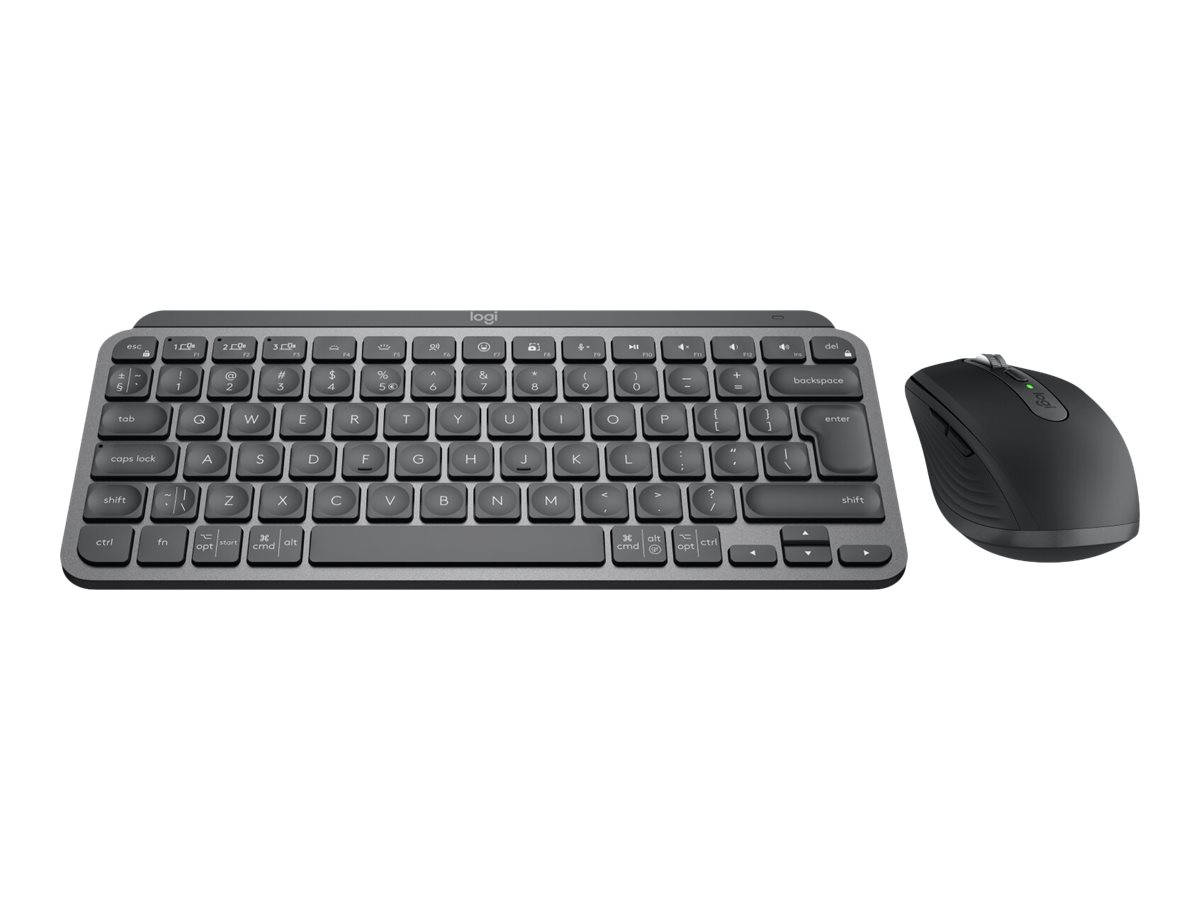 Logitech MX Keys Mini Combo for Business - - hinterleuchtet - kabellos - 2.4 GHz - Bluetooth LE - QWERTZ - Deutsch - Graphite