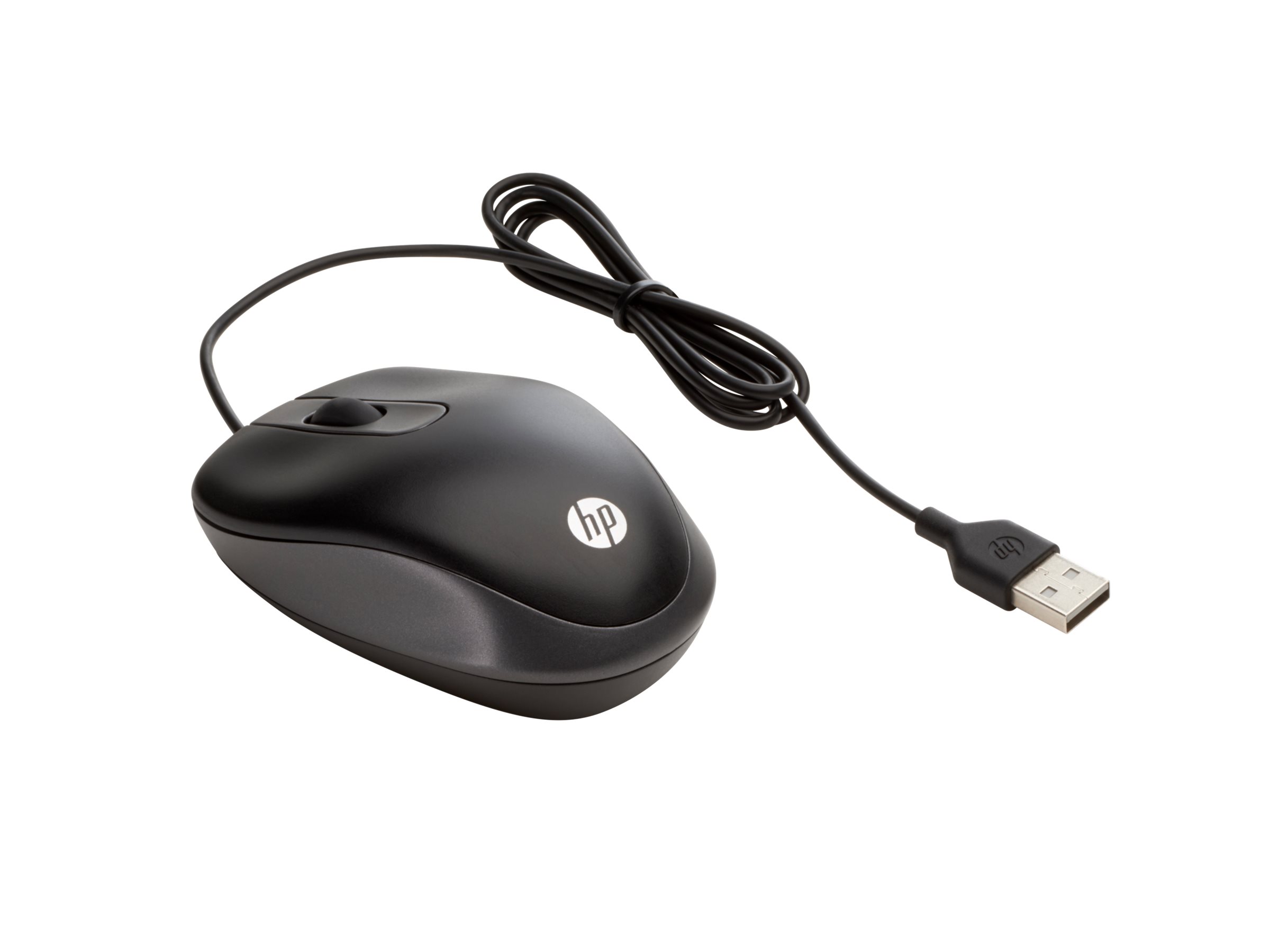 HP Travel - Maus - rechts- und linkshändig - optisch - 2 Tasten - kabelgebunden - USB