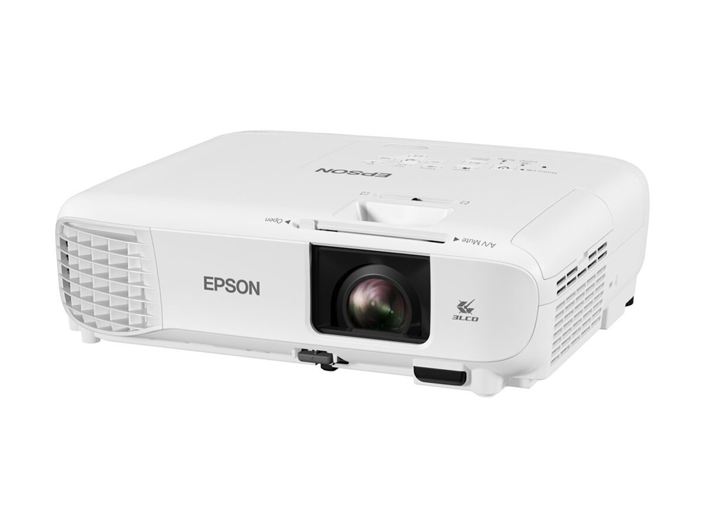 Epson EB-W49 3-LCD-Projektor tragbar 3800 lm (weiß) - 3800 lm (Farbe) - WXGA (1280 x 800) - 16:10 - LAN - weiß