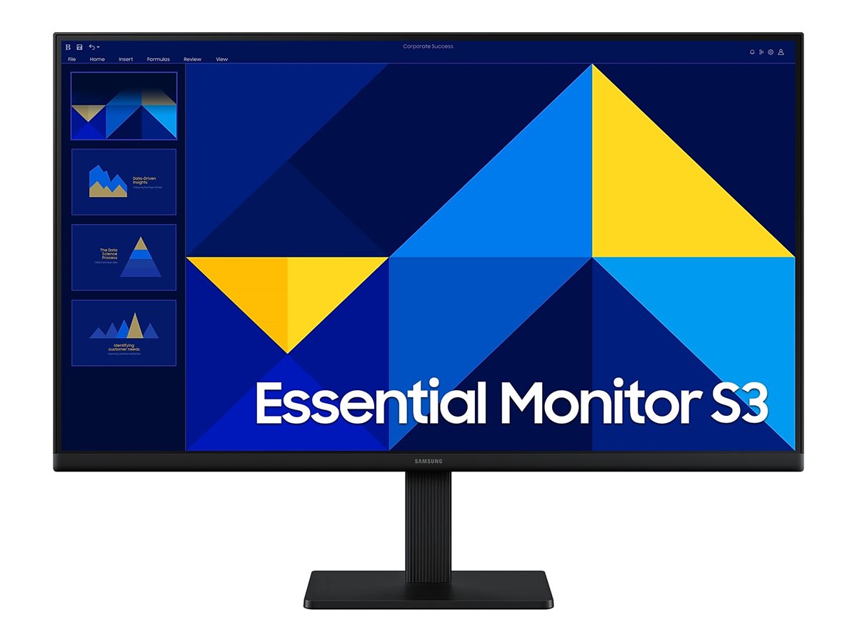 Samsung Essential S3 S27D304GAU - S30GD Series - - 1920 x 1080 Full HD (1080p) @ 100 Hz - IPS - 250 cd/m² - 1000:1 - 5 ms - HDMI - VGA - Schwarz Samsung Essential S3 S27D304GAU - S30GD Series - - 1920 x 1080 Full HD (1080p) @ 100 Hz - IPS - 250 cd/m² - 1000:1 - 5 ms - HDMI - VGA - Schwarz