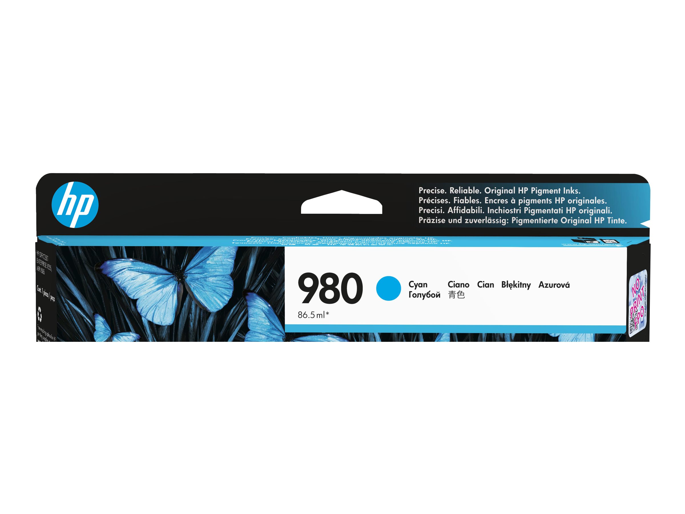 D8J07A Druckerpatrone 980 Cyan - für Officejet Enterprise Color MFP X585; Officejet Enterprise Color Flow MFP X585 D8J07A Druckerpatrone 980 Cyan - für Officejet Enterprise Color MFP X585; Officejet Enterprise Color Flow MFP X585