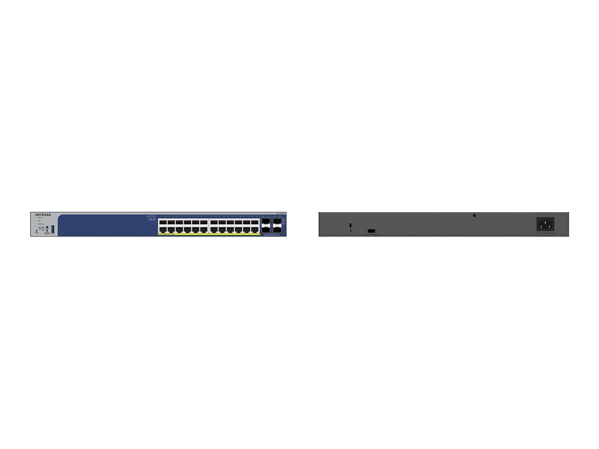 Netgear Smart GS728TXUP - V3 - Switch - L3 Lite - - + 4 x 10 Gigabit SFP+ - Desktop - an Rack montierbar - PoE++