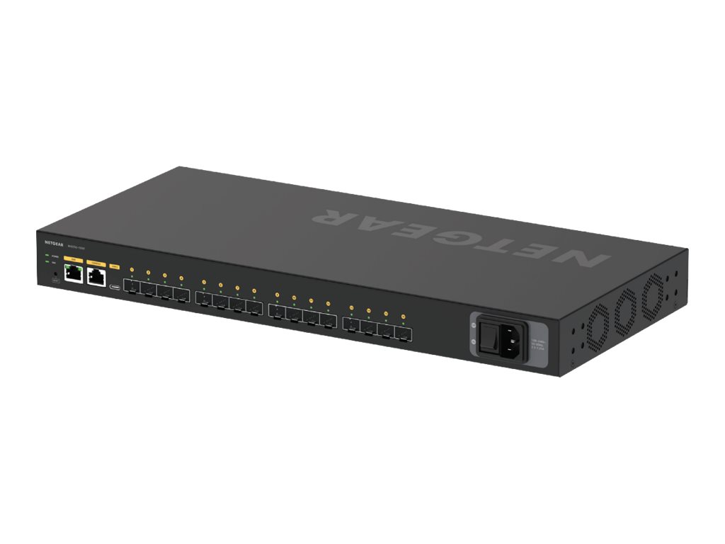 Netgear AV Line M4250-16XF - Switch - L3 - managed - 16 x 10 Gigabit SFP+ - Seite-zu-Seite-Luftstrom - an Rack montierbar