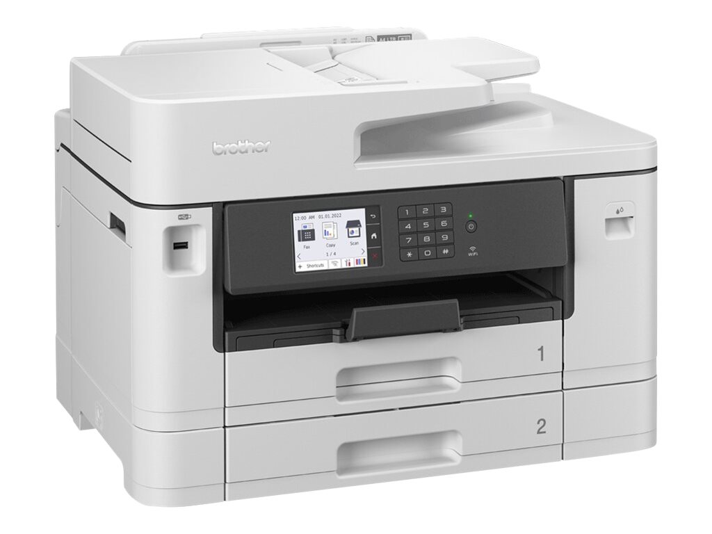 Brother MFC-J5740DW - Multifunktionsdrucker - Farbe - Tintenstrahl - A3 (Medien) - bis zu 25 Seiten/Min. (Kopieren) - bis zu 28 Seiten/Min. (Drucken) - 600 Blatt - 33.6 Kbps - USB 2.0 - LAN - Wi-Fi(n) - USB-Host