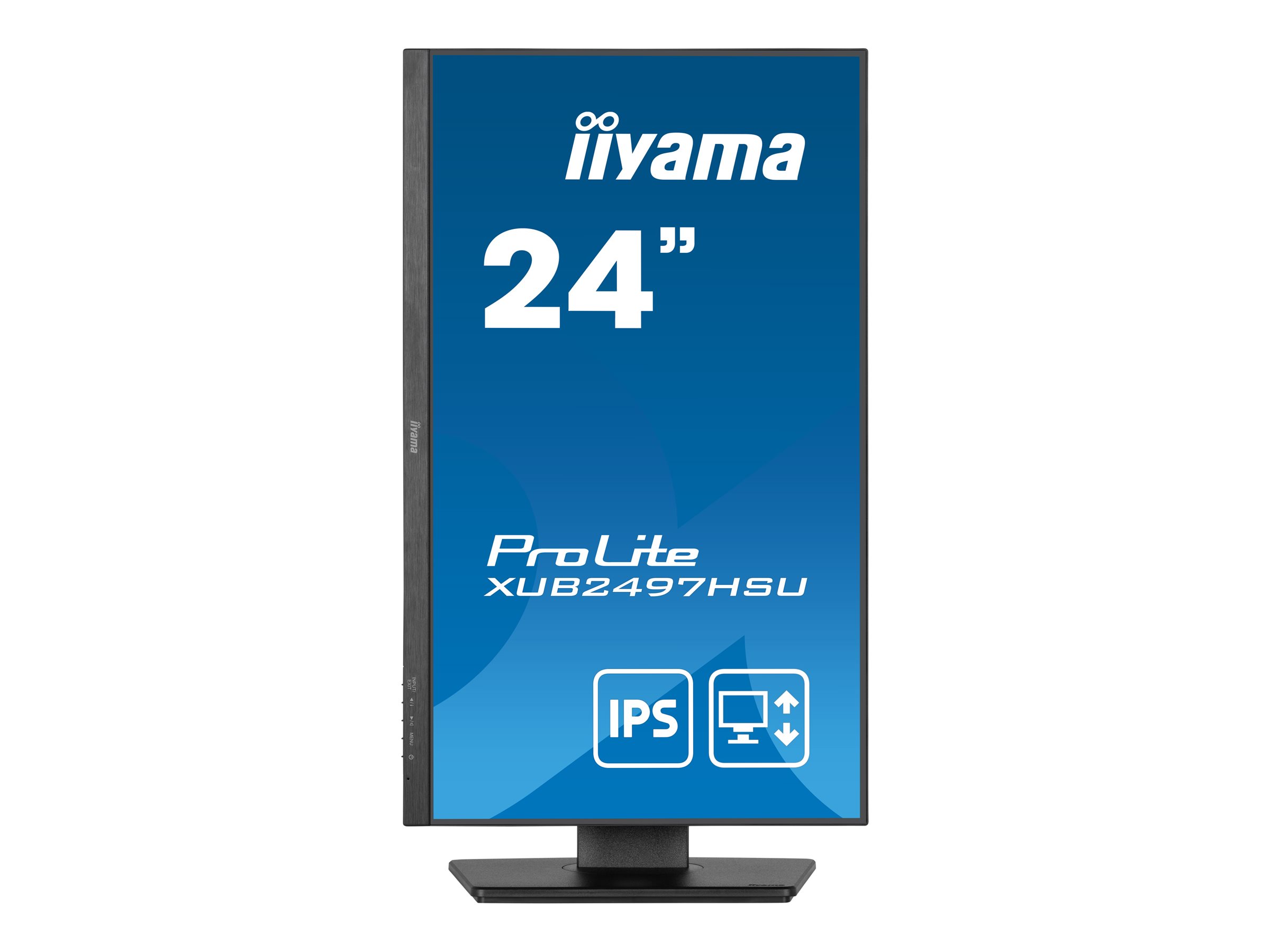Iiyama ProLite XUB2497HSU-B2 - LED-Monitor - 61 cm - (23.8" sichtbar) - 1920 x 1080 Full HD (1080p) @ 100 Hz - IPS - 250 cd/m² - 1300:1 - 1 ms - HDMI - DisplayPort - Lautsprecher - mattschwarz