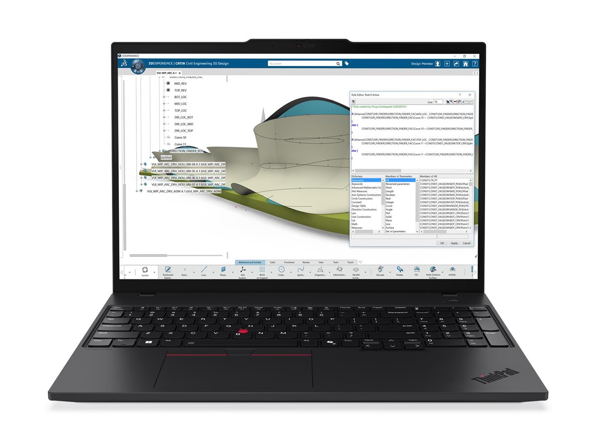 Lenovo ThinkPad P16s Gen 4 21QR - - IPS 1920 x 1200 - Wi-Fi 7 - Bluetooth - Schwarz - kbd: Deutsch - mit 1 Jahr Lenovo Premier Support - CO2-Ausgleich 0,5 Tonnen (2. Generation)