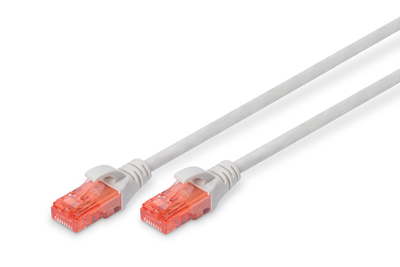 DIGITUS CAT 6 U/UTP Patchkabel - bis RJ-45 (M) - 50 cm - UTP - CAT 6 - geschirmt - ohne Haken - Grau DIGITUS CAT 6 U/UTP Patchkabel - bis RJ-45 (M) - 50 cm - UTP - CAT 6 - geschirmt - ohne Haken - Grau