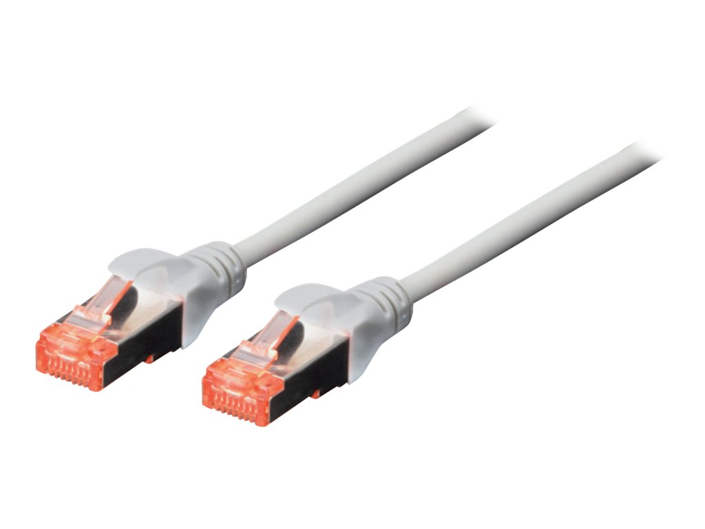DIGITUS CAT 6 S/FTP Patchkabel - zu RJ-45 (M) - 15 m - SFTP - CAT 6 - geschirmt - halogenfrei - ohne Haken - Grau DIGITUS CAT 6 S/FTP Patchkabel - zu RJ-45 (M) - 15 m - SFTP - CAT 6 - geschirmt - halogenfrei - ohne Haken - Grau