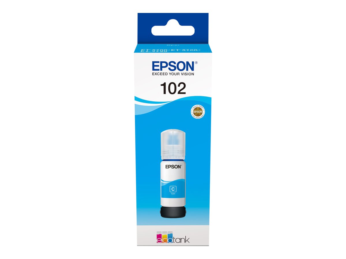 Epson EcoTank 102 - 70 ml - Cyan - original - - für EcoTank ET-15000 - 2750 - 2751 - 2756 - 2850 - 2851 - 2856 - 2955 - 3850 - 4750 - 4850 - 4856 - 4951