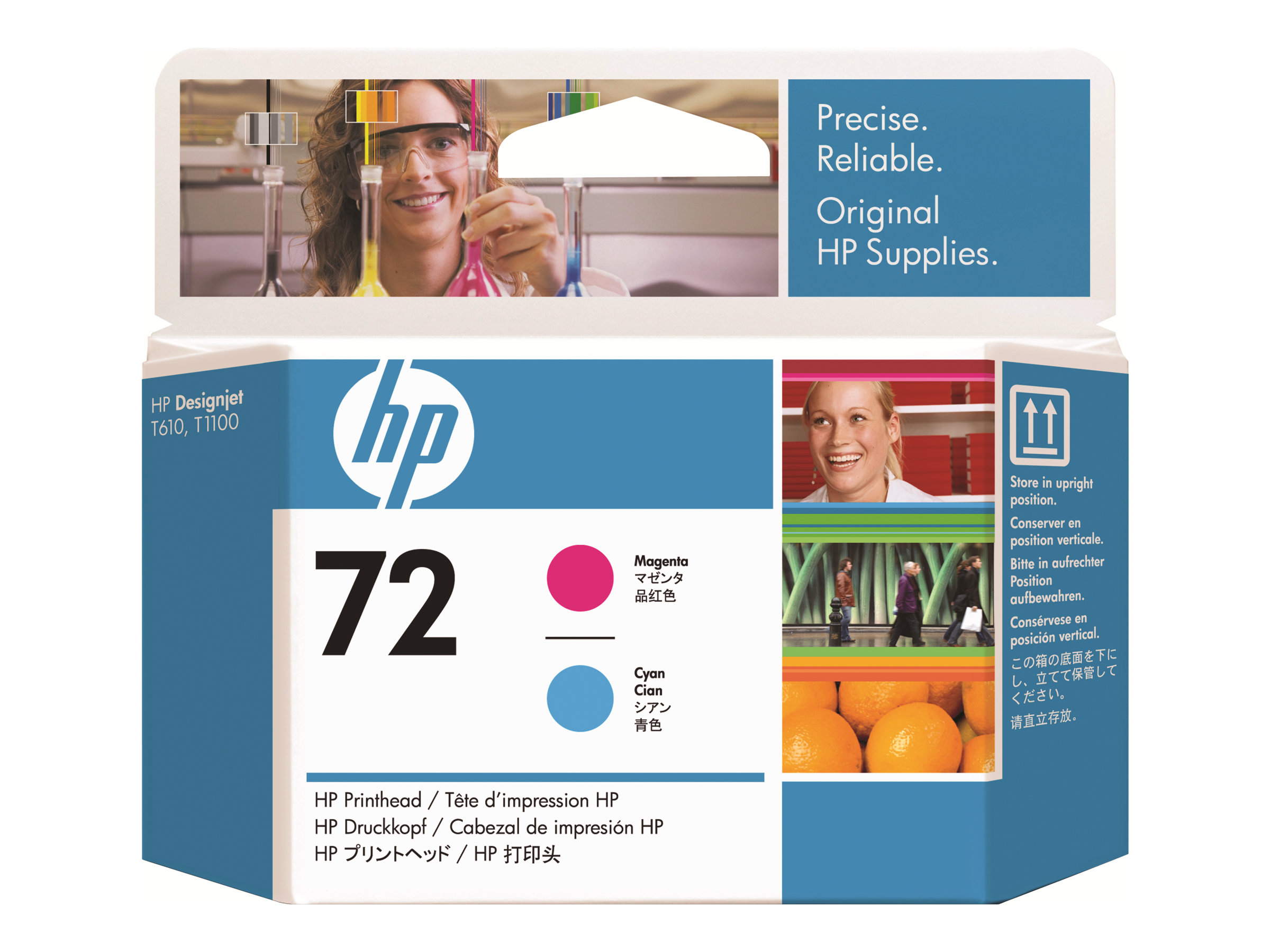 HP 72 - Cyan, Magenta - Druckkopf - für DesignJet T1100 - T1100ps - T1200 - T1200ps - T1300 - T610 - T620 - T770 - T790