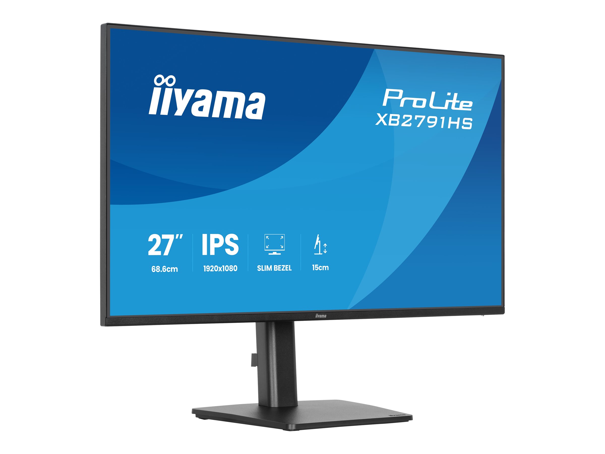 Iiyama ProLite XB2791HS-B1 - LED-Monitor - 1920 x 1080 Full HD (1080p) @ 120 Hz - IPS - 350 cd/m² - 1500:1 - 1 ms - HDMI - DisplayPort - Lautsprecher - Schwarz - Matte