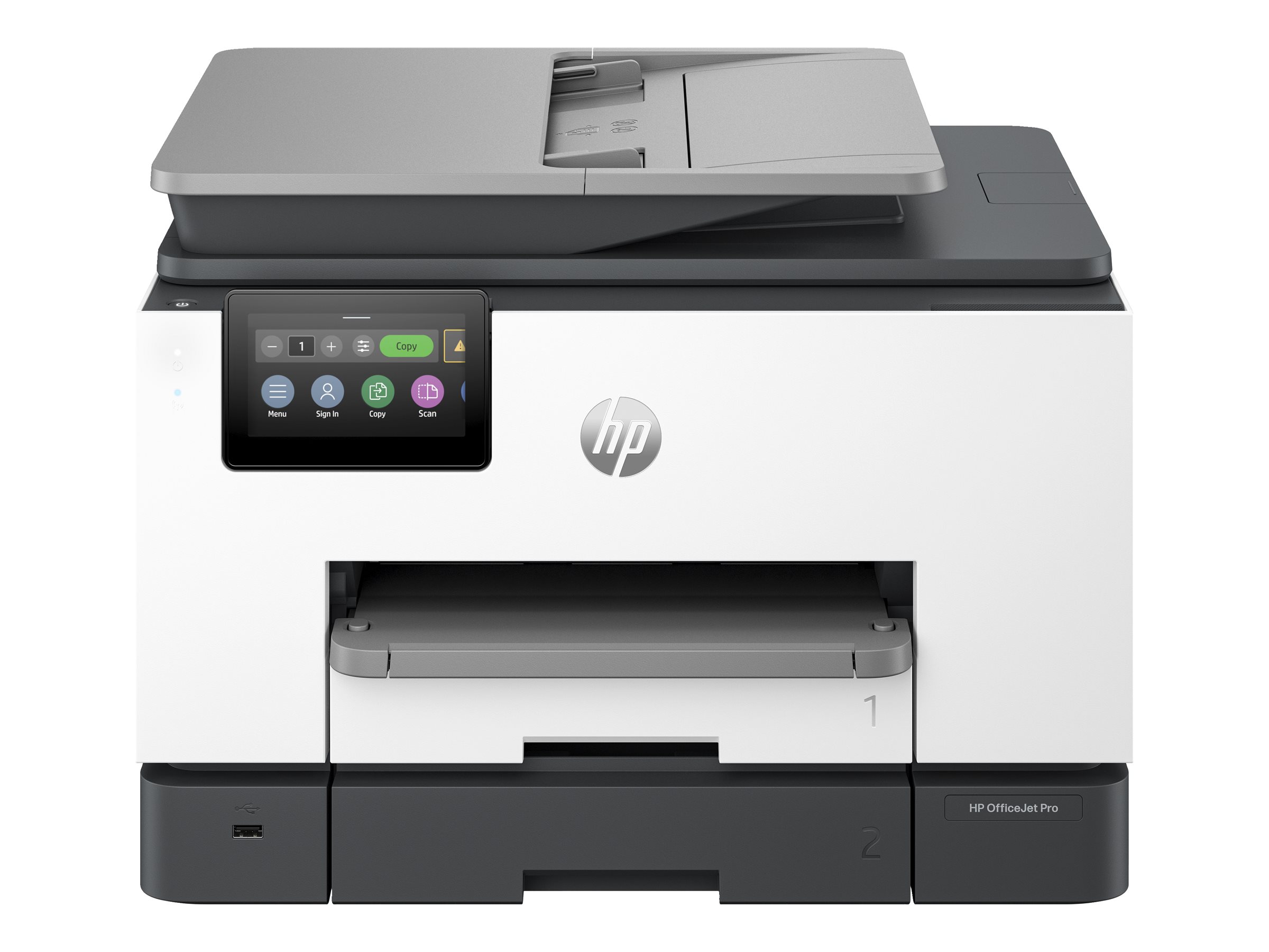 HP Officejet Pro 9130b All-in-One - - (Original) - A4/Legal (Medien) - bis zu 23 Seiten/Min. (Kopieren) - bis zu 25 Seiten/Min. (Drucken) - 250 Blatt - 33.6 Kbps - USB 2.0 - LAN - USB-Host - Wi-Fi(ac)