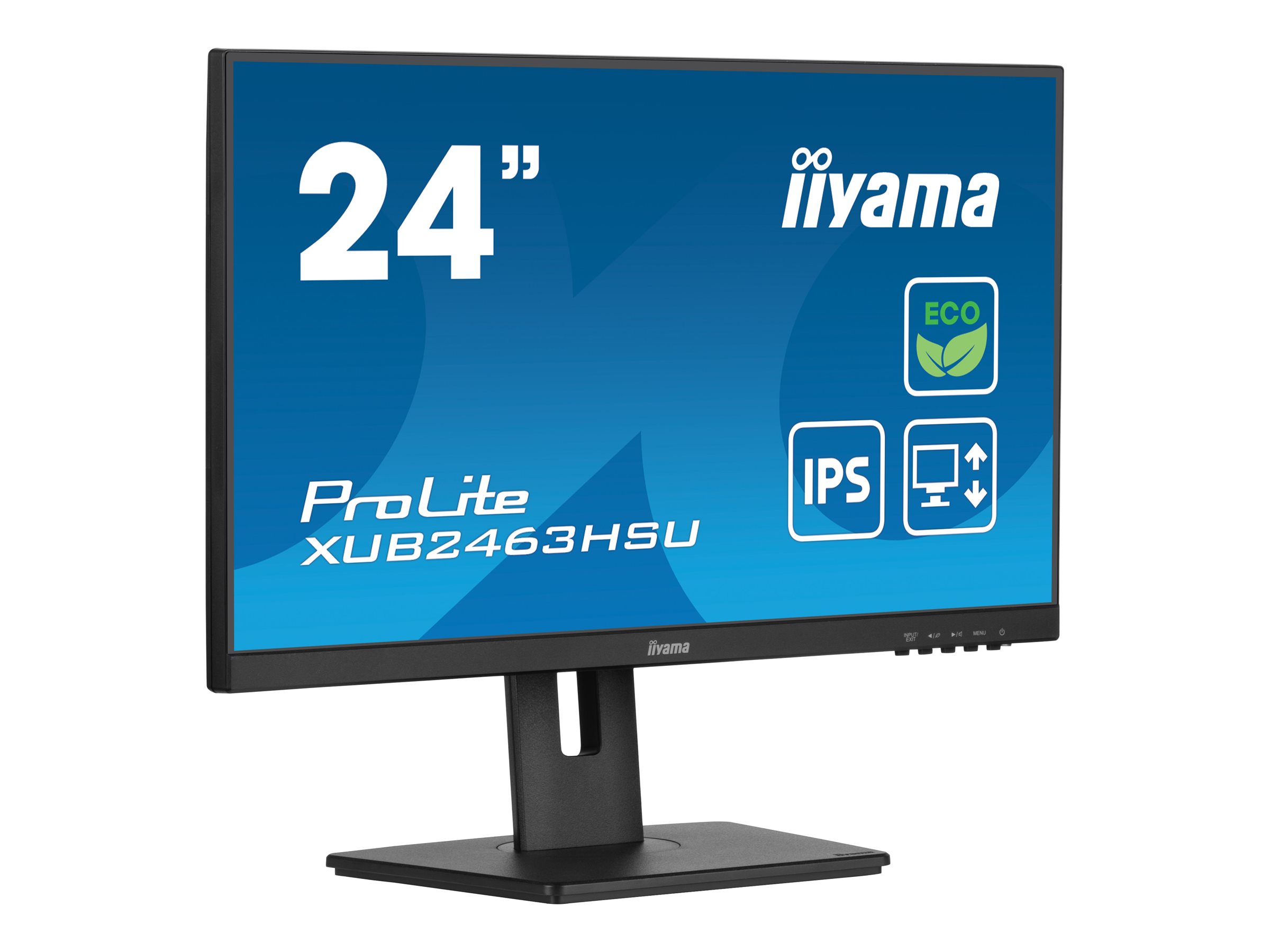 Iiyama ProLite XUB2463HSU-B1 LED-Monitor 61 cm (24") 1920 x 1080 FHD (1080p) @ 100 Hz IPS 3 ms Schwa - (23.8" sichtbar) - 1920 x 1080 Full HD (1080p) @ 100 Hz - IPS - 250 cd/m² - 1300:1 - 3 ms - HDMI - DisplayPort - Lautsprecher - Schwarz - Matte Iiyama ProLite XUB2463HSU-B1 LED-Monitor 61 cm (24") 1920 x 1080 FHD (1080p) @ 100 Hz IPS 3 ms Schwa - (23.8" sichtbar) - 1920 x 1080 Full HD (1080p) @ 100 Hz - IPS - 250 cd/m² - 1300:1 - 3 ms - HDMI - DisplayPort - Lautsprecher - Schwarz - Matte