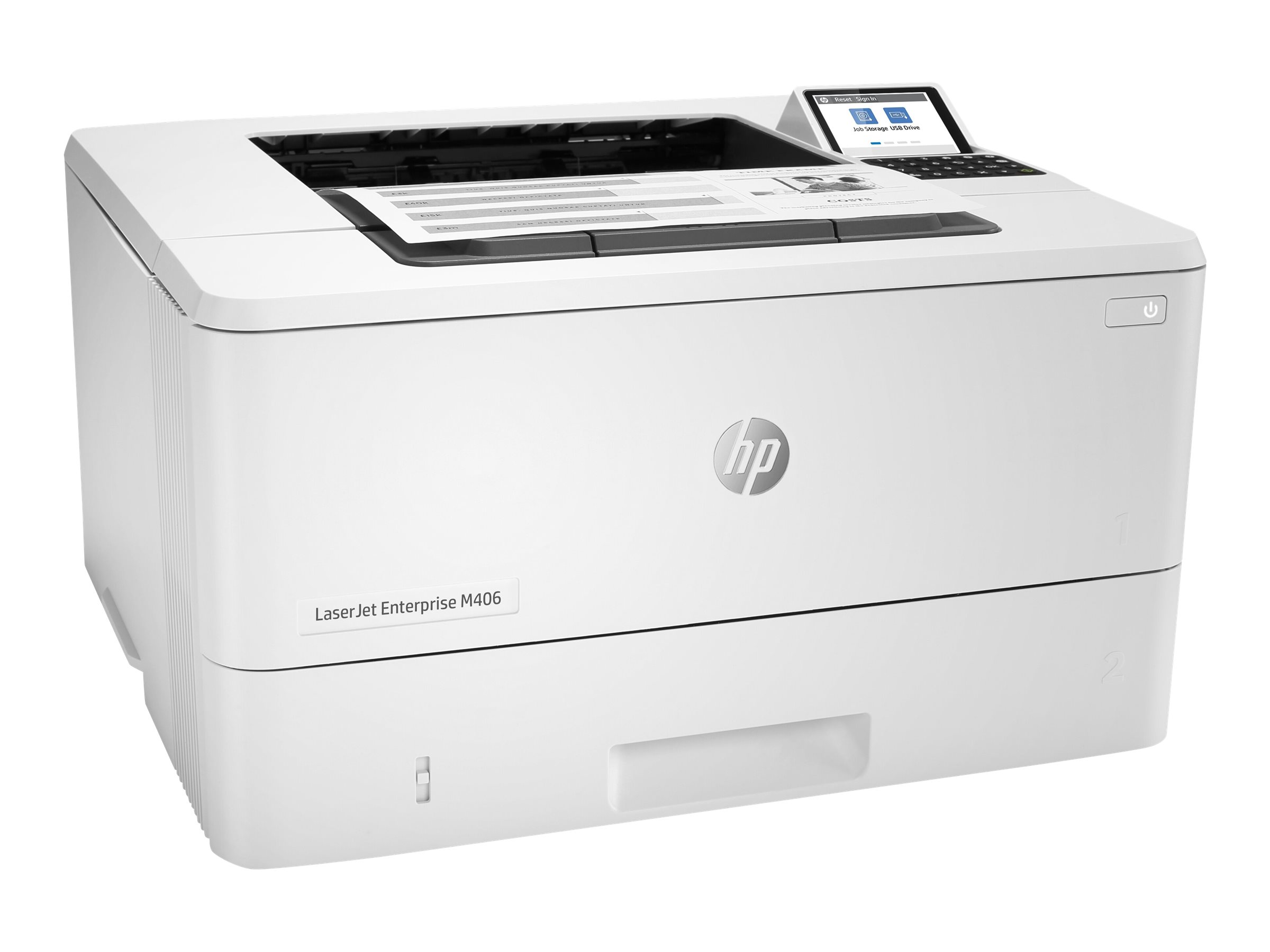 HP LaserJet Enterprise M406dn - Drucker - s/w - Duplex - Laser - A4/Legal - 1200 x 1200 dpi - bis zu 40 Seiten/Min. - Kapazität: 350 Blätter - USB 2.0 - Gigabit LAN - USB 2.0-Host