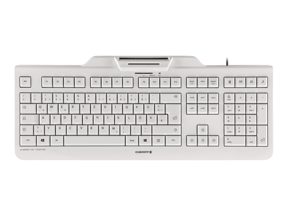 Tastatur KC 1000 SC USB weiß/grau + integriertem Smartcard-Terminal - Gray Tastatur KC 1000 SC USB weiß/grau + integriertem Smartcard-Terminal - Gray