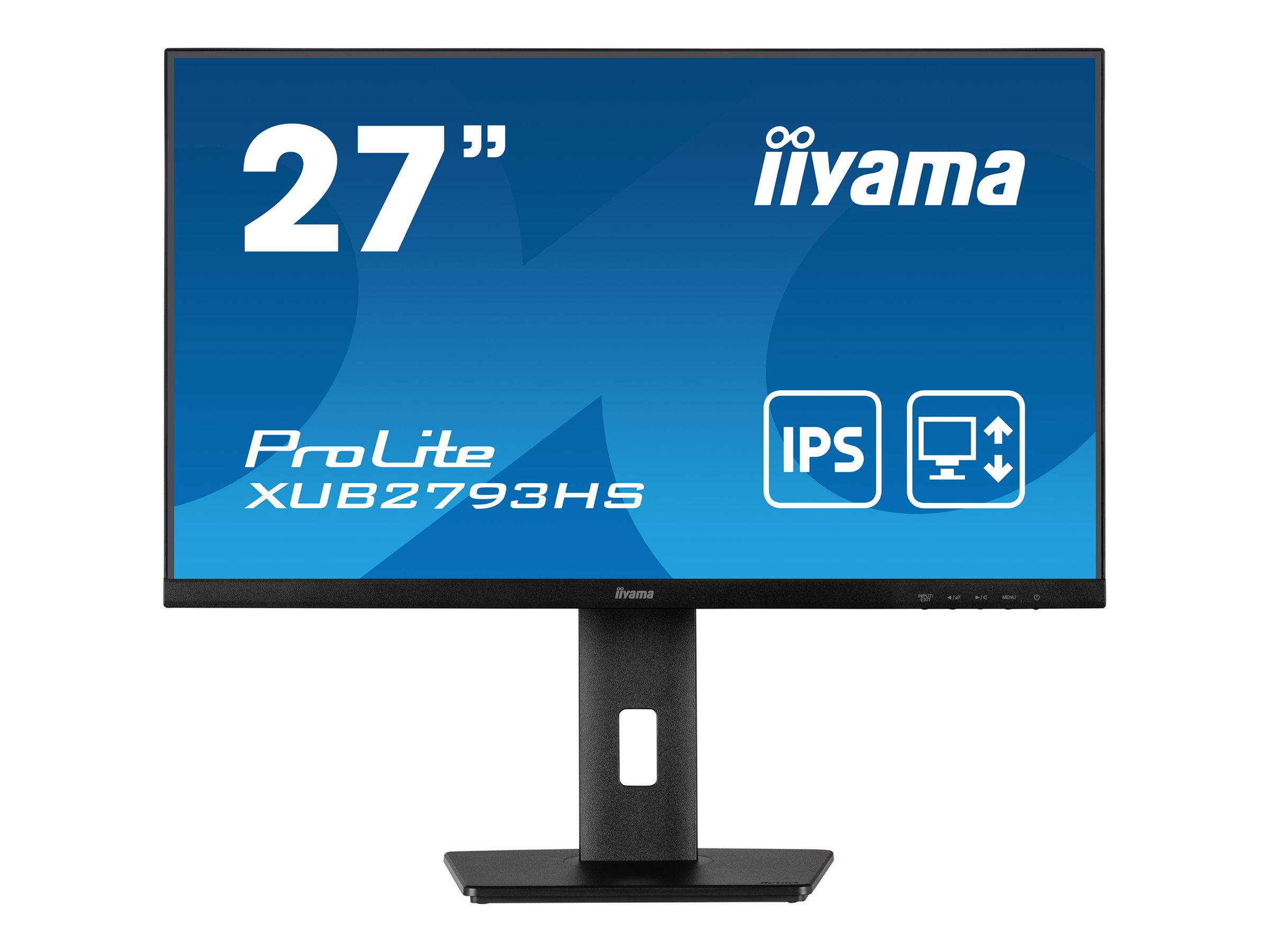 Iiyama ProLite XUB2793HS-B7 - LED-Monitor - 68.6 - 1920 x 1080 Full HD (1080p) @ 100 Hz - IPS - 300 cd/m² - 1300:1 - 1 ms - HDMI - DisplayPort - Lautsprecher - mattschwarz