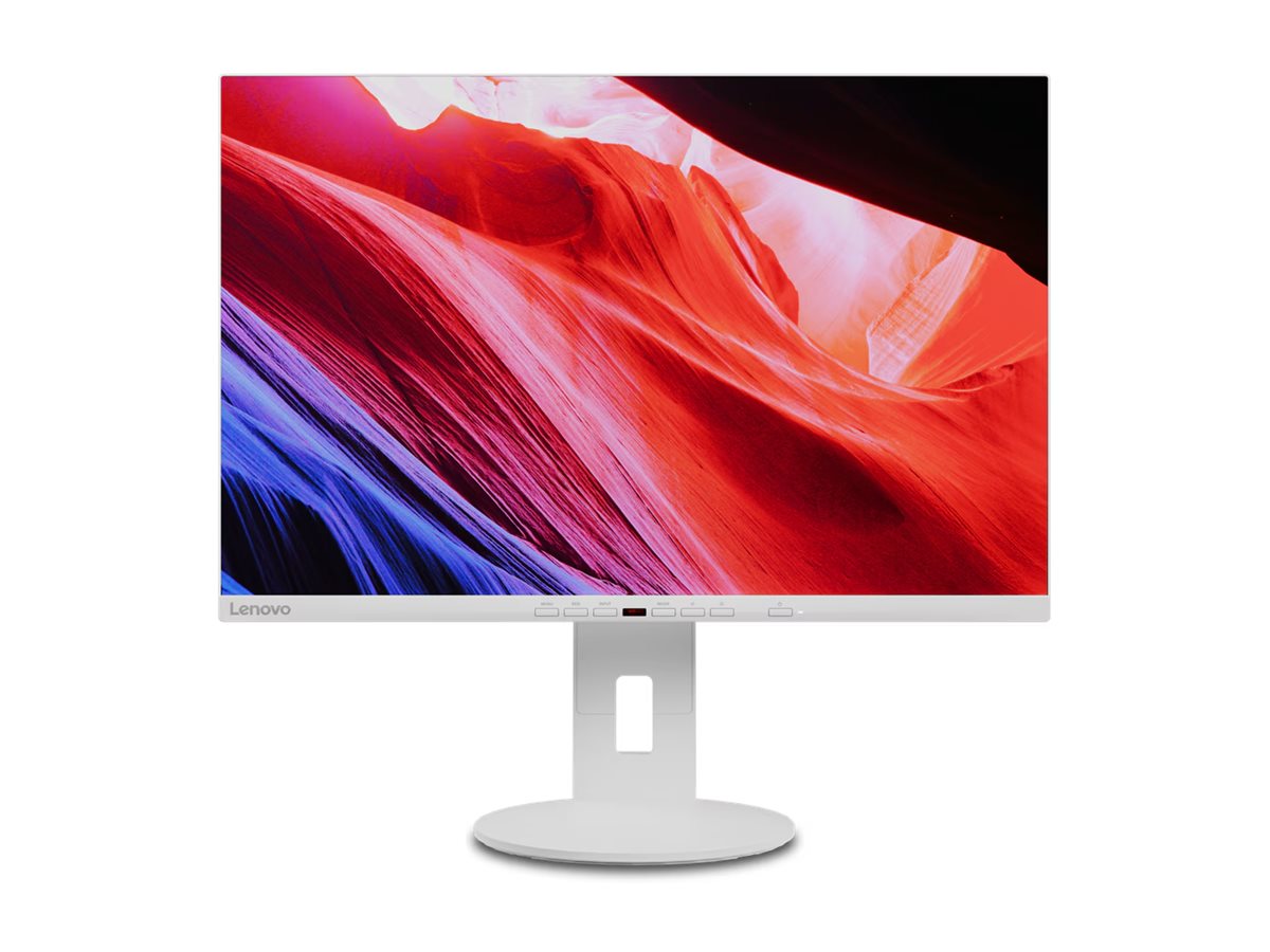 Lenovo C24d-20 - LED-Monitor - 61 cm (24") - 1920 - @ 60 Hz - IPS - 300 cd/m² - 1000:1 - 5 ms - HDMI - DVI - DisplayPort - VGA - Lautsprecher - Grau-Weiß