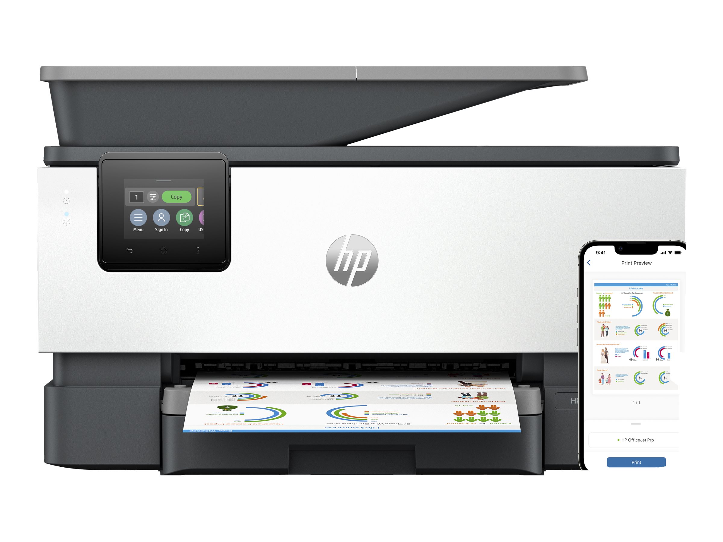 HP Officejet Pro 9120b All-in-One - - (Original) - A4/Legal (Medien) - bis zu 19 Seiten/Min. (Kopieren) - bis zu 20 Seiten/Min. (Drucken) - 250 Blatt - 33.6 Kbps - USB 2.0 - USB 2.0-Host - LAN - Wi-Fi(n) - Cement