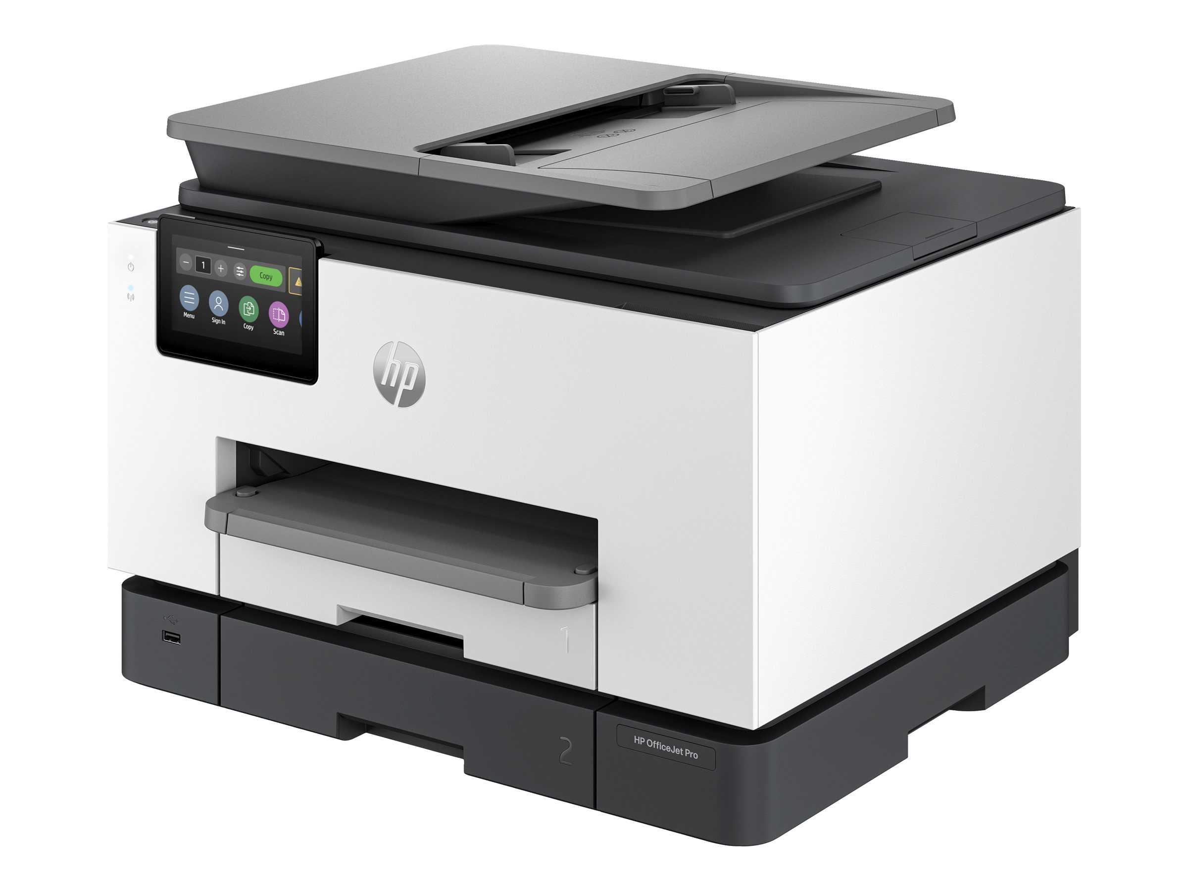 HP Officejet Pro 9130b All-in-One - - (Original) - A4/Legal (Medien) - bis zu 23 Seiten/Min. (Kopieren) - bis zu 25 Seiten/Min. (Drucken) - 250 Blatt - 33.6 Kbps - USB 2.0 - LAN - USB-Host - Wi-Fi(ac)