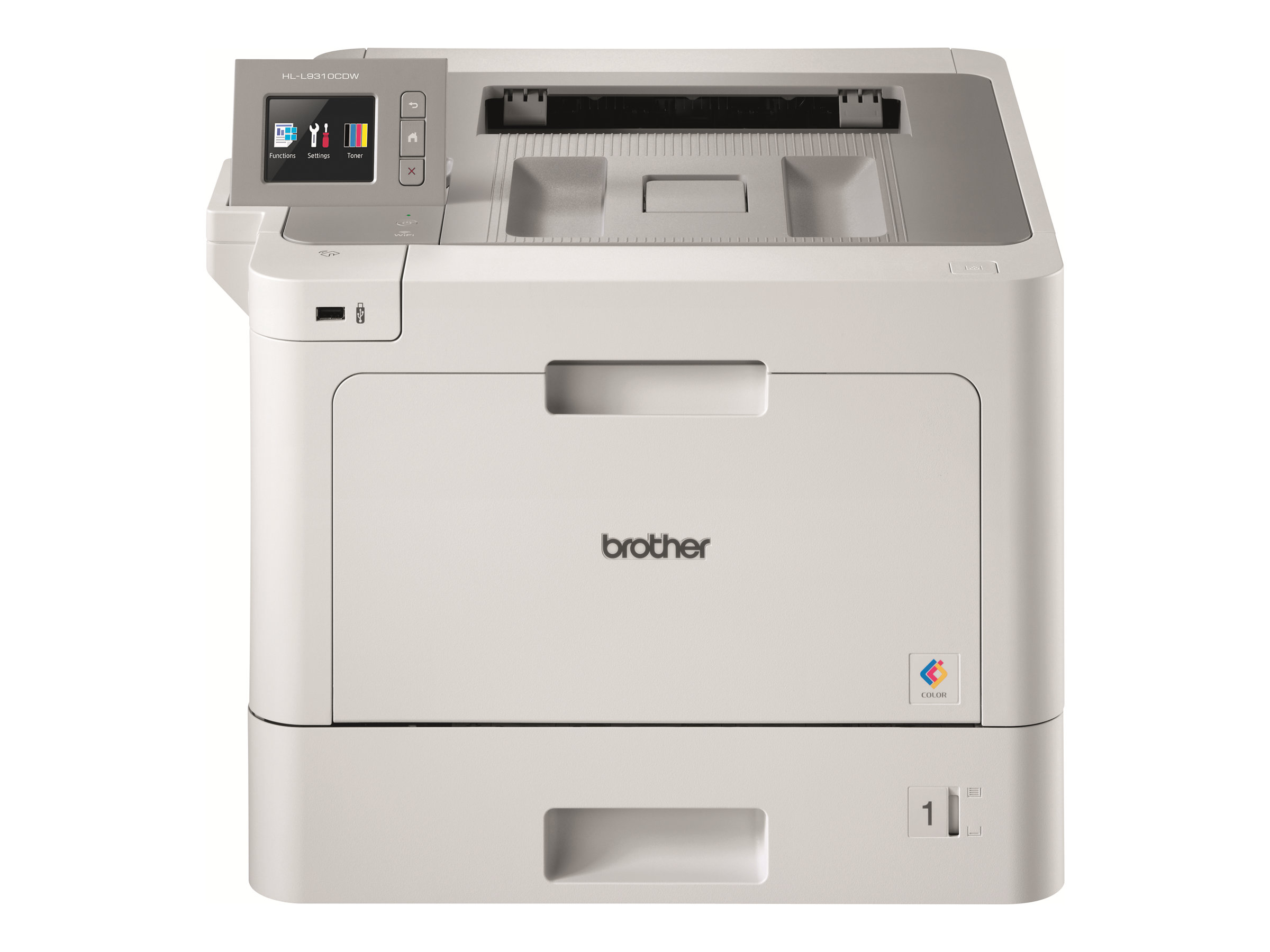 HL-L9310CDW Farblaser A4 USB LAN WLAN 31S/min 2400x600dpi 1GB Duplex - / bis zu 31 Seiten/Min. (Farbe) - Kapazität: 300 Blätter - USB 2.0 - Gigabit LAN - Wi-Fi(n) - USB-Host - NFC mit Brother PRINT AirBag für 400.000 Seiten HL-L9310CDW Farblaser A4 USB LAN WLAN 31S/min 2400x600dpi 1GB Duplex - / bis zu 31 Seiten/Min. (Farbe) - Kapazität: 300 Blätter - USB 2.0 - Gigabit LAN - Wi-Fi(n) - USB-Host - NFC mit Brother PRINT AirBag für 400.000 Seiten