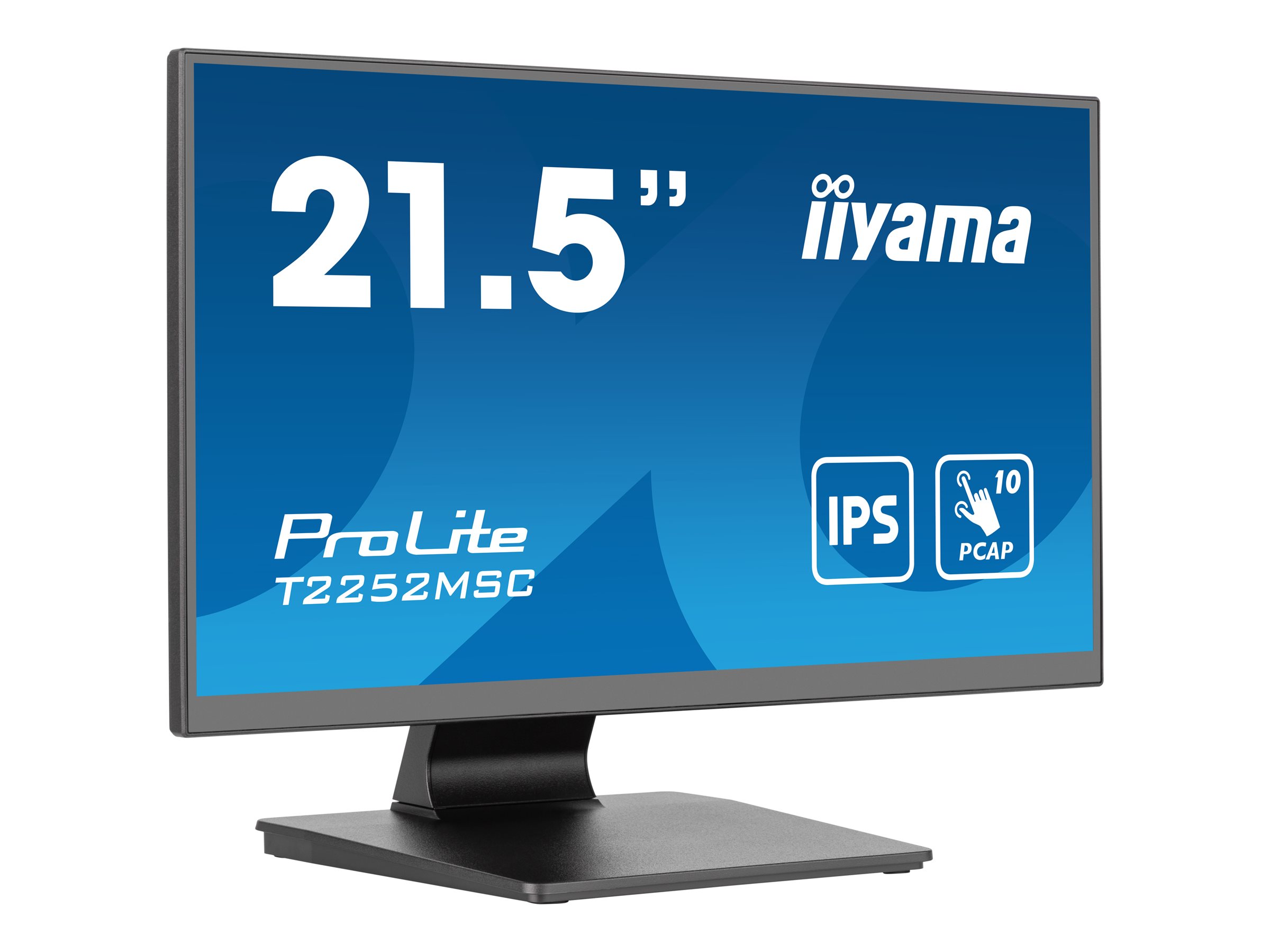Iiyama ProLite T2252MSC-B2 - LED-Monitor - 55.9 cm - (21.5" sichtbar) - Touchscreen - 1920 x 1080 Full HD (1080p) @ 60 Hz - IPS - 250 cd/m² - 1000:1 - 5 ms - HDMI - DisplayPort - Lautsprecher - Schwarz - matte Oberfläche