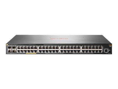 HPE Aruba 2930F 48G PoE+ 4SFP+ - Switch - L3 - managed - 48 x 10/100/1000 (PoE+) - + 4 x 1 Gigabit/10 Gigabit SFP+ (Uplink) - an Rack montierbar - PoE+ (370 W)