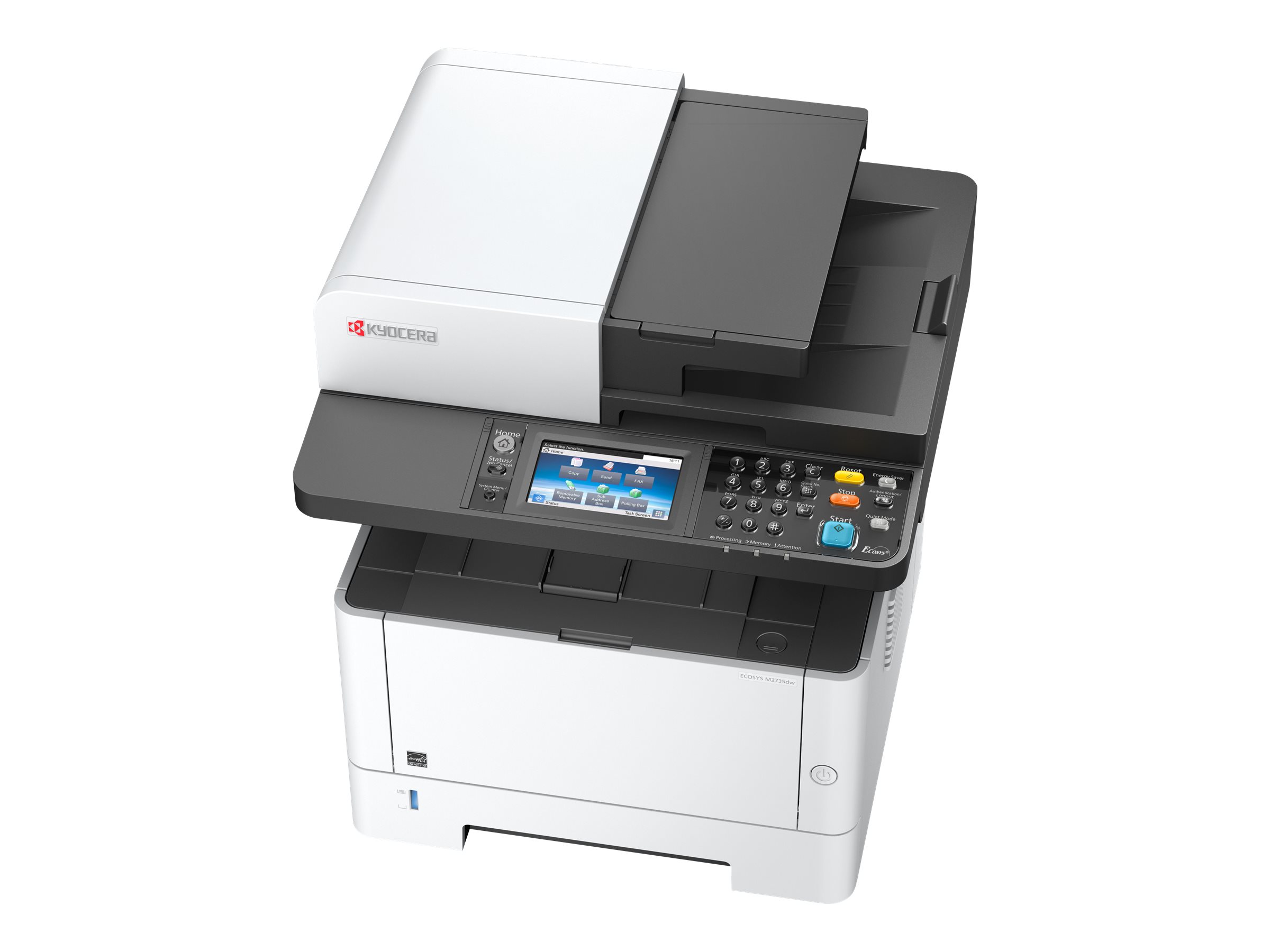Kyocera ECOSYS M2735dw - Multifunktionsdrucker - s/w - Laser - Legal (216 x 356 mm) - (Original) - A4/Legal (Medien) - bis zu 35 Seiten/Min. (Drucken) - 350 Blatt - 33.6 Kbps - USB 2.0 - Gigabit LAN - USB-Host - Wi-Fi