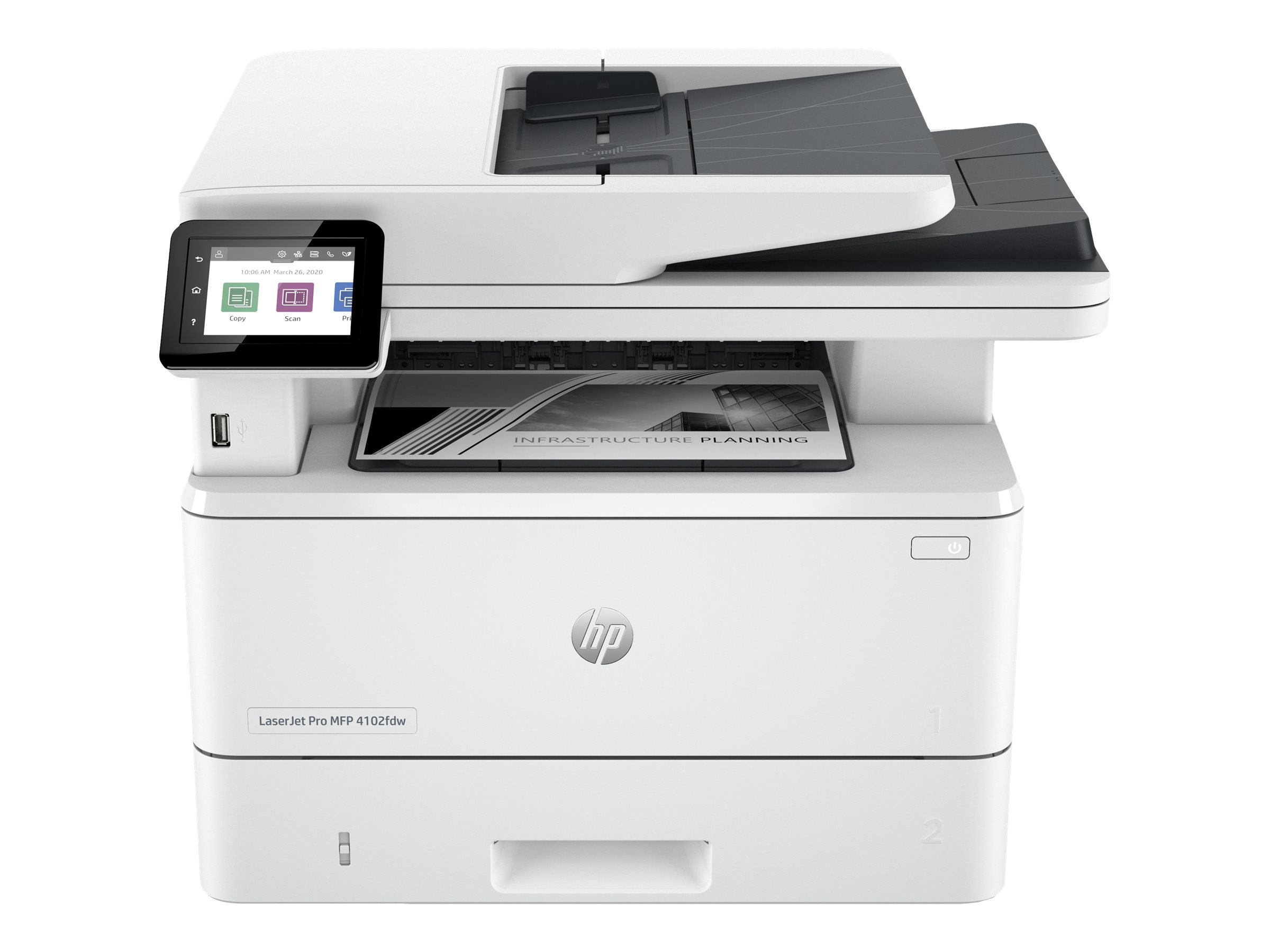 HP LaserJet Pro MFP 4102dw Multifunktionsdrucker s/w Laser Legal (216 x 356 mm) - (Original) - A4/Legal (Medien) - bis zu 38 Seiten/Min. (Kopieren) - bis zu 40 Seiten/Min. (Drucken) - 350 Blatt - Gigabit LAN - Wi-Fi(n) - USB - USB-Host - Bluetooth - USB… HP LaserJet Pro MFP 4102dw Multifunktionsdrucker s/w Laser Legal (216 x 356 mm) - (Original) - A4/Legal (Medien) - bis zu 38 Seiten/Min. (Kopieren) - bis zu 40 Seiten/Min. (Drucken) - 350 Blatt - Gigabit LAN - Wi-Fi(n) - USB - USB-Host - Bluetooth - USB…