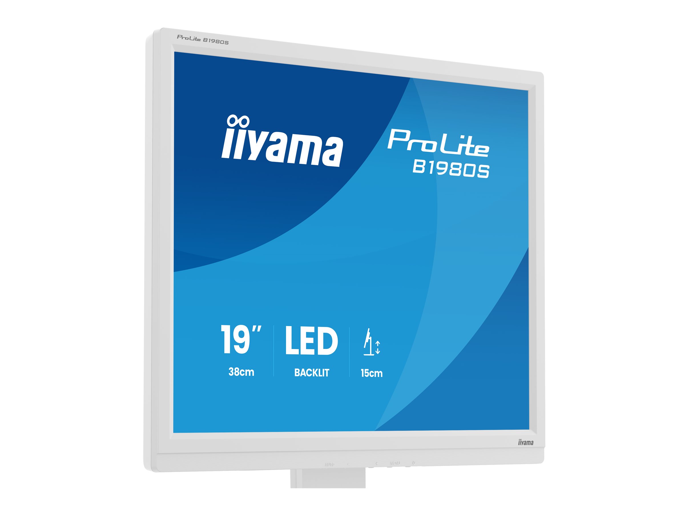 Iiyama ProLite B1980S-W1 - LED-Monitor - 48 cm - 1280 x 1024 @ 75 Hz - TN - 250 cd/m² - 1000:1 - 3 ms - HDMI - DisplayPort - Lautsprecher - weiß - Matte