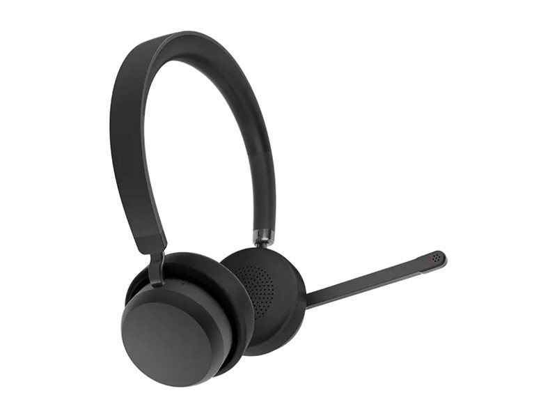 Lenovo Headset - On-Ear - Bluetooth - kabellos - Adapter USB-A via Bluetooth - Schwarz - Zertifiziert für Microsoft Teams