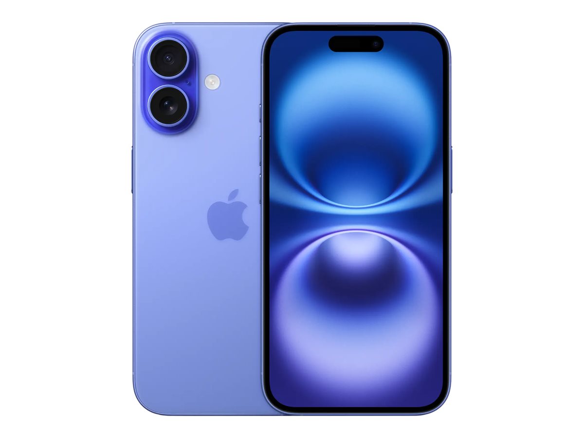 Apple iPhone 16 - 5G Smartphone - Dual-SIM / - OLED-Display - 6.1" - 2556 x 1179 Pixel - 2 x Rückkamera 48 MP - 12 MP - front camera 12 MP - Ultramarine