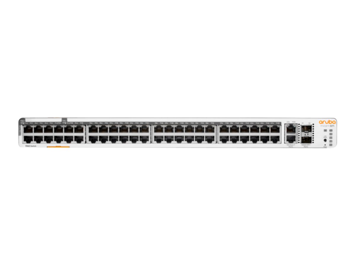 Hewlett Packard Enterprise Aruba Instant On 196048G 40p Class4 8p Class6 PoE 2XGT 2SFP+ 600W, - BTO