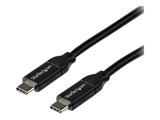 USB-C auf USB-C Kabel mit 5A Power DeliverySt/St 2,0m schwarz - gerade zu 24 pin USB-C (M) gerade - Thunderbolt 3 / USB 2.0 / USB 3.0 / USB 3.1 - 5 A - 2 m - Schwarz