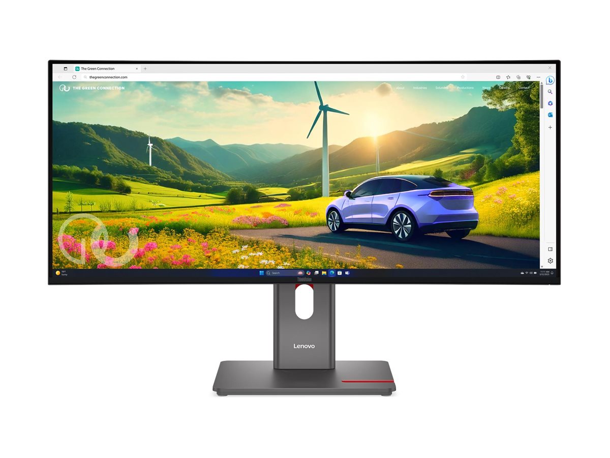 Lenovo ThinkVision P34WD-40 - LED-Monitor - - 3440 x 1440 @ 120 Hz - IPS - 350 cd/m² - 2000:1 - HDR10 - 4 ms - HDMI - DisplayPort - USB-C - Finsternis schwarz