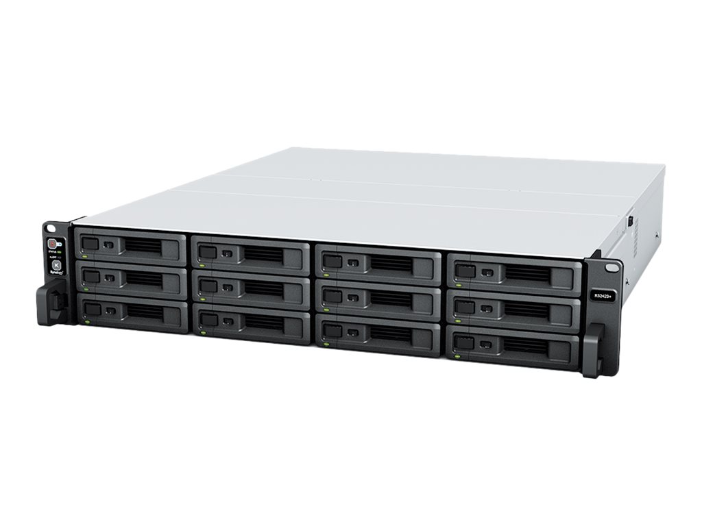 Synology RackStation RS2423+ - NAS-Server - 12 - Rack - einbaufähig - SATA 6Gb/s - RAID JBOD - 0 - 1 - 5 - 6 - 10 - RAM 8 GB - Gigabit Ethernet / 10 Gigabit Ethernet - iSCSI Support - 2U