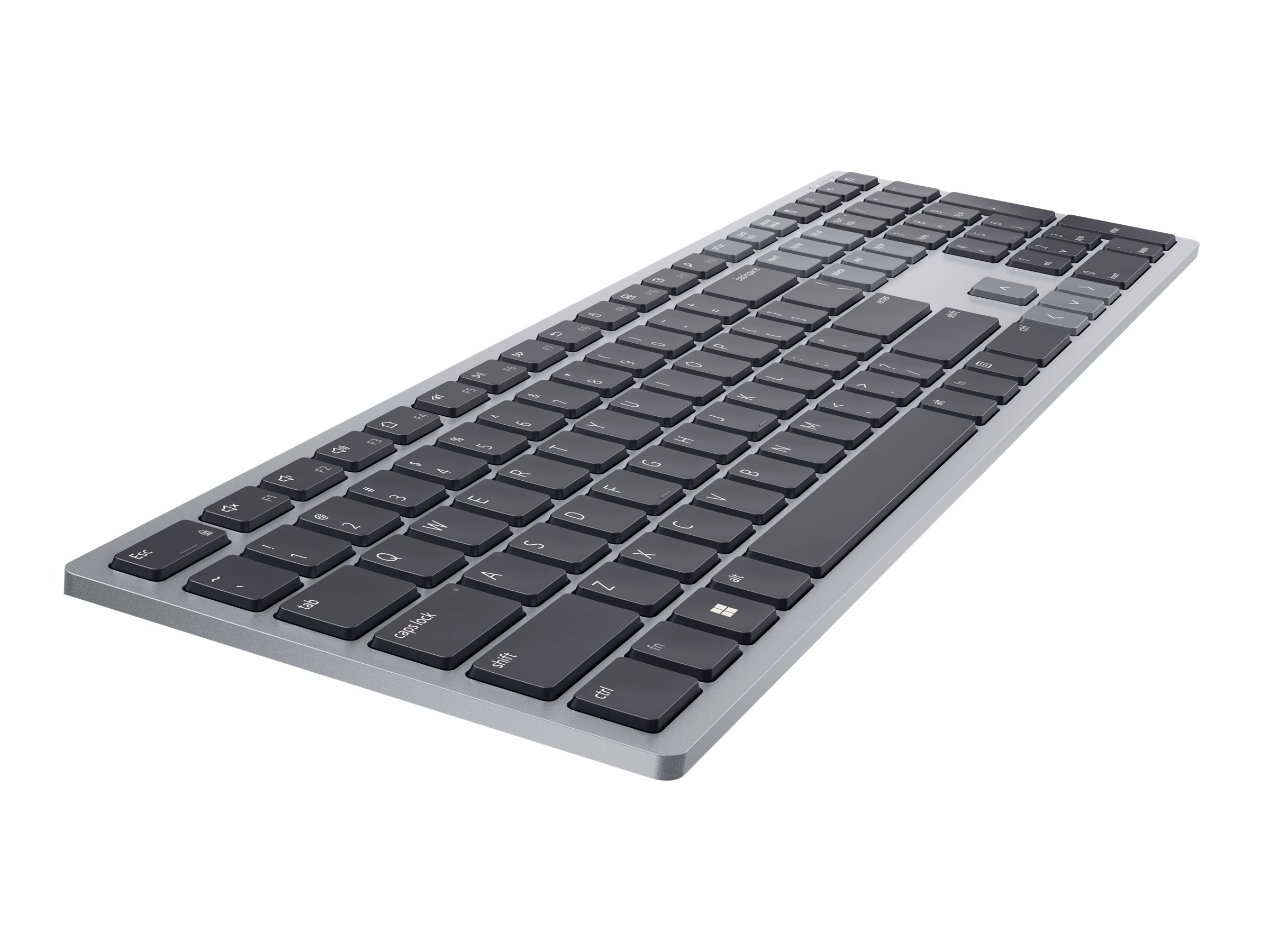 Dell Multi-Device KB700 - Tastatur - kabellos - 2.4 GHz - Bluetooth 5.0 - QWERTZ - Deutsch - Grau - mit 3 Jahre Erweiterter Austausch-Service am nächsten Arbeitstag