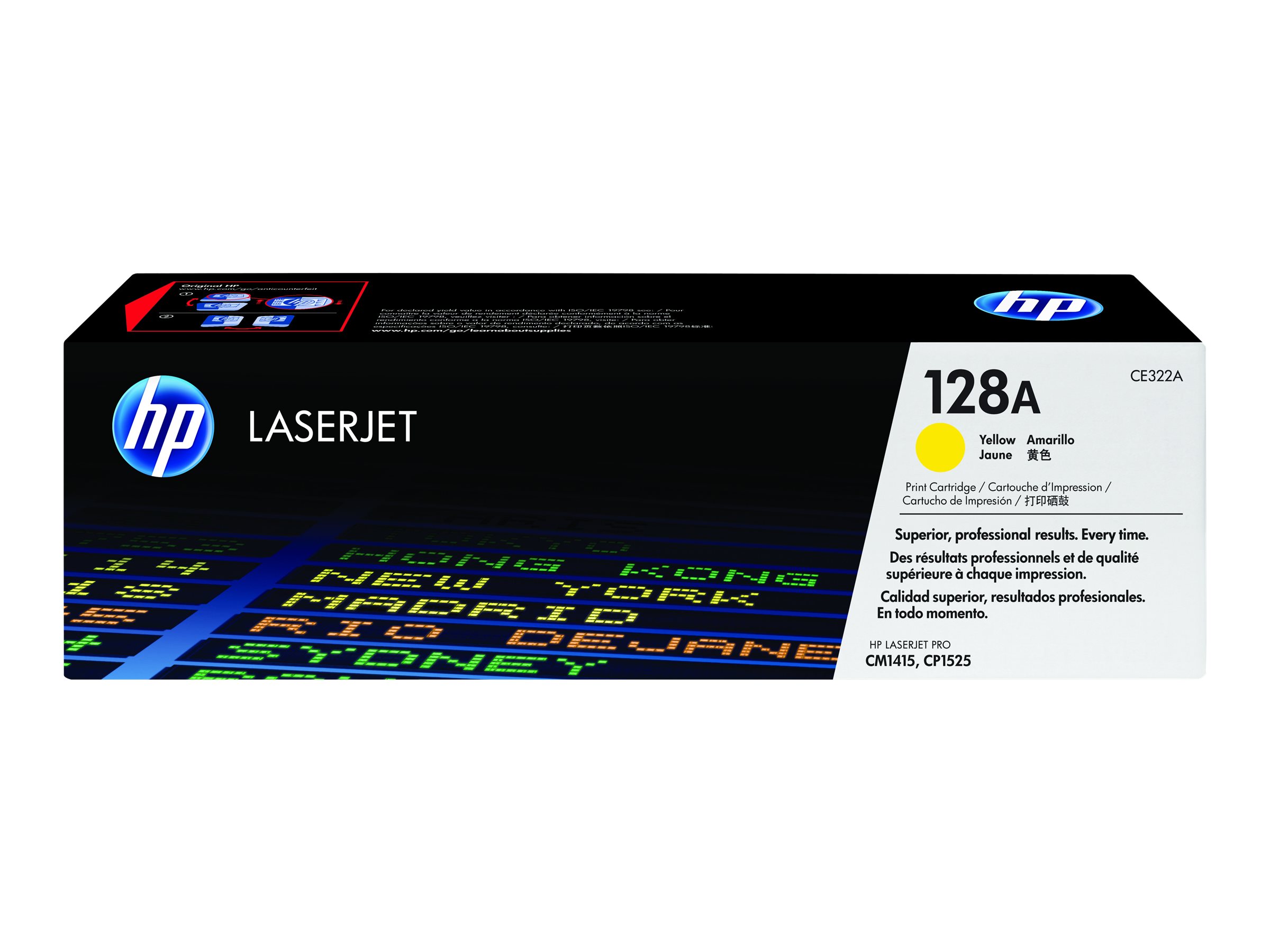 HP 128A - Gelb - Original - LaserJet - Tonerpatrone (CE322A) - für Color LaserJet Pro CP1525n - CP1525nw; LaserJet Pro CM1415fn - CM1415fnw