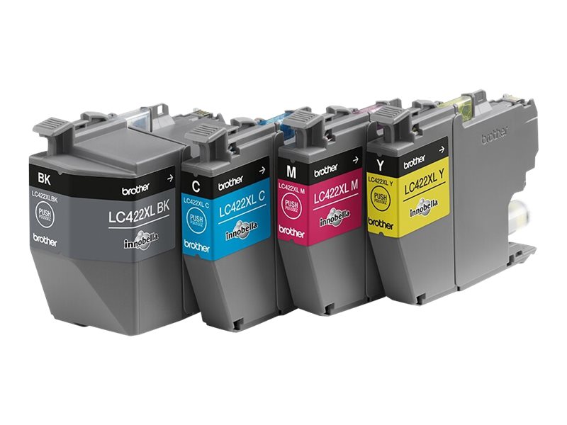 Brother LC422XL Multipack - 4er-Pack - Hohe Ergiebigkeit - Schwarz - Gelb - Cyan - Magenta - original - Tintenpatrone - für Brother MFC-J5345DW Brother LC422XL Multipack - 4er-Pack - Hohe Ergiebigkeit - Schwarz - Gelb - Cyan - Magenta - original - Tintenpatrone - für Brother MFC-J5345DW