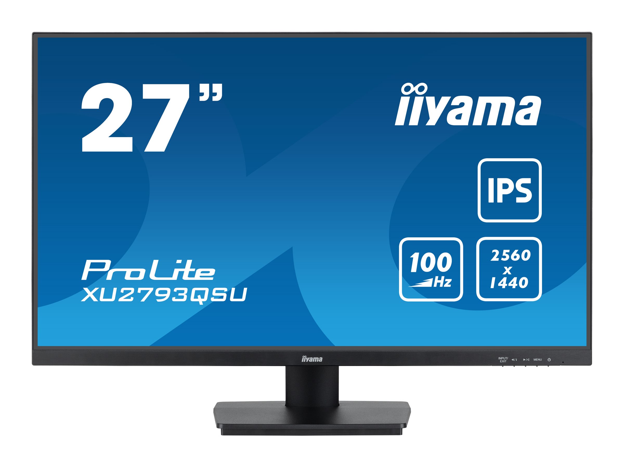 Iiyama ProLite XU2793QSU-B7 - LED-Monitor - 68.5 - 2560 x 1440 QHD @ 100 Hz - IPS - 300 cd/m² - 1300:1 - 1 ms - HDMI - DisplayPort - Lautsprecher - Schwarz - Matte