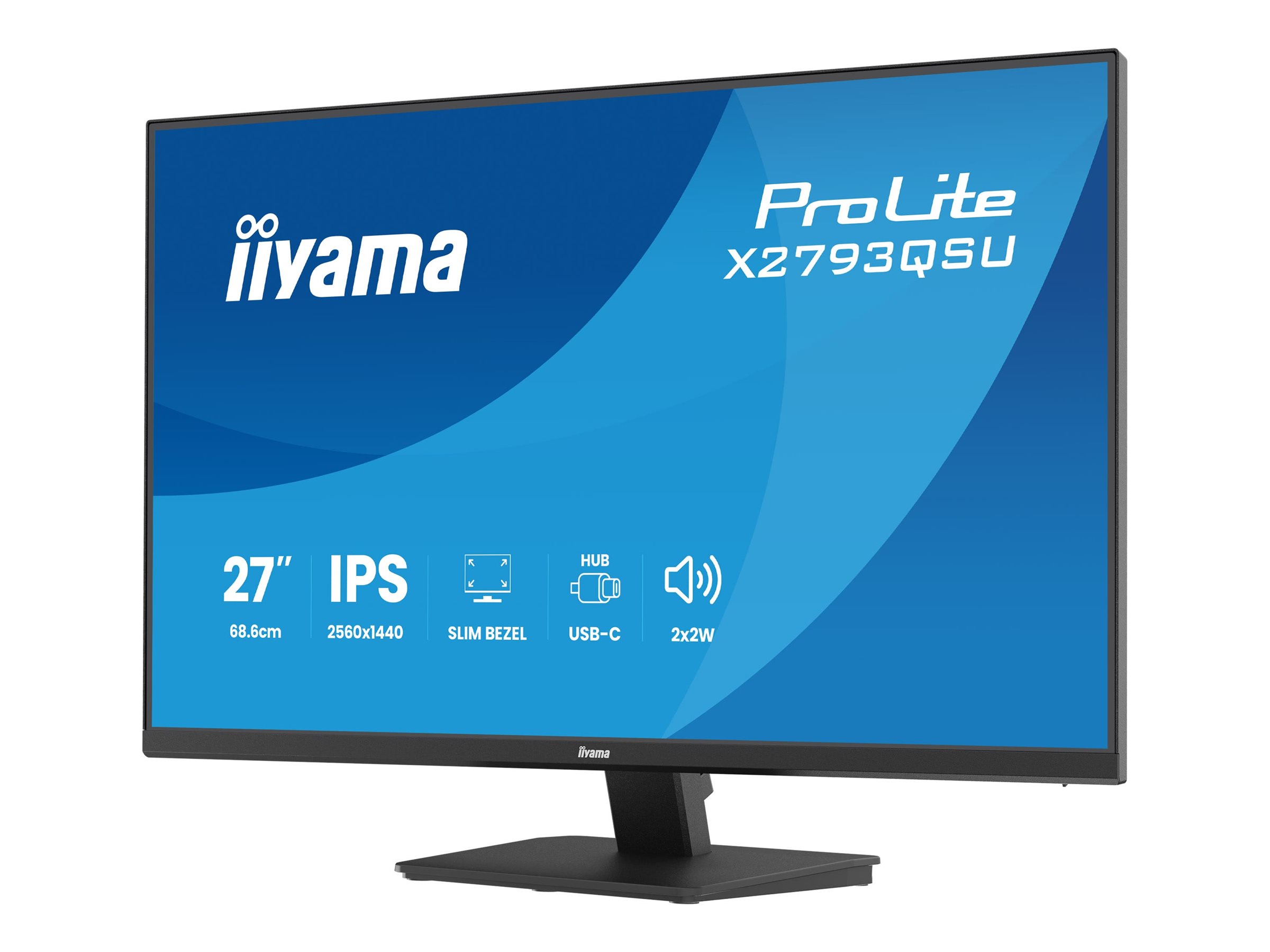 Iiyama ProLite X2793QSU-B1 - LED-Monitor - 2560 x 1440 QHD @ 75 Hz - IPS - 350 cd/m² - 1000:1 - 1 ms - HDMI - DisplayPort - Lautsprecher - Schwarz - Matte Iiyama ProLite X2793QSU-B1 - LED-Monitor - 2560 x 1440 QHD @ 75 Hz - IPS - 350 cd/m² - 1000:1 - 1 ms - HDMI - DisplayPort - Lautsprecher - Schwarz - Matte