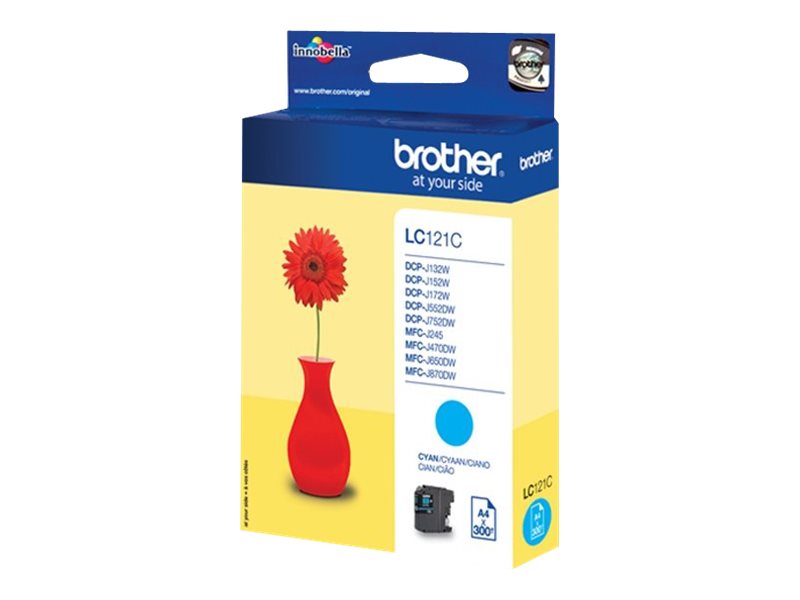 Brother LC121C - Cyan - Original - Tintenpatrone - für Brother DCP-J100 - J105 - J132 - J152 - J552 - J752 - MFC-J245 - J470 - J650 - J870 Brother LC121C - Cyan - Original - Tintenpatrone - für Brother DCP-J100 - J105 - J132 - J152 - J552 - J752 - MFC-J245 - J470 - J650 - J870