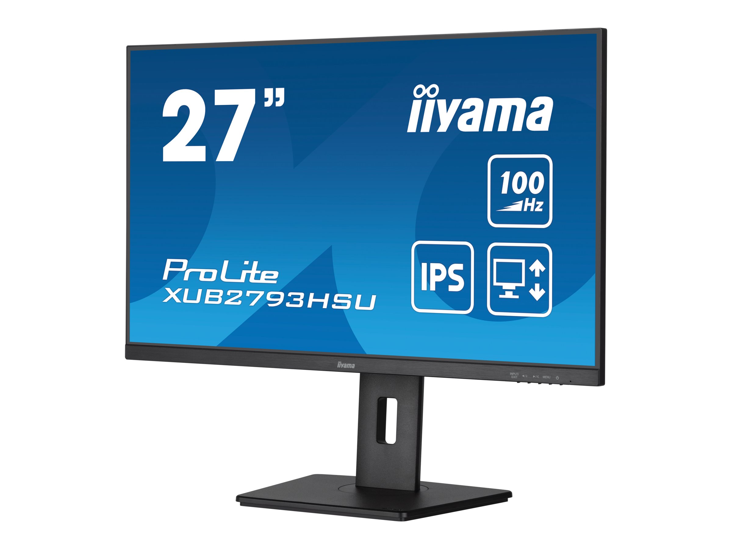 Iiyama ProLite XUB2793HSU-B6 - LED-Monitor - 68.6 cm (27") - 1920 x 1080 Full HD (1080p) @ 100 Hz - IPS - 250 cd/m² - 1000:1 - 1 ms - HDMI - DisplayPort - Lautsprecher - mattschwarz Iiyama ProLite XUB2793HSU-B6 - LED-Monitor - 68.6 cm (27") - 1920 x 1080 Full HD (1080p) @ 100 Hz - IPS - 250 cd/m² - 1000:1 - 1 ms - HDMI - DisplayPort - Lautsprecher - mattschwarz