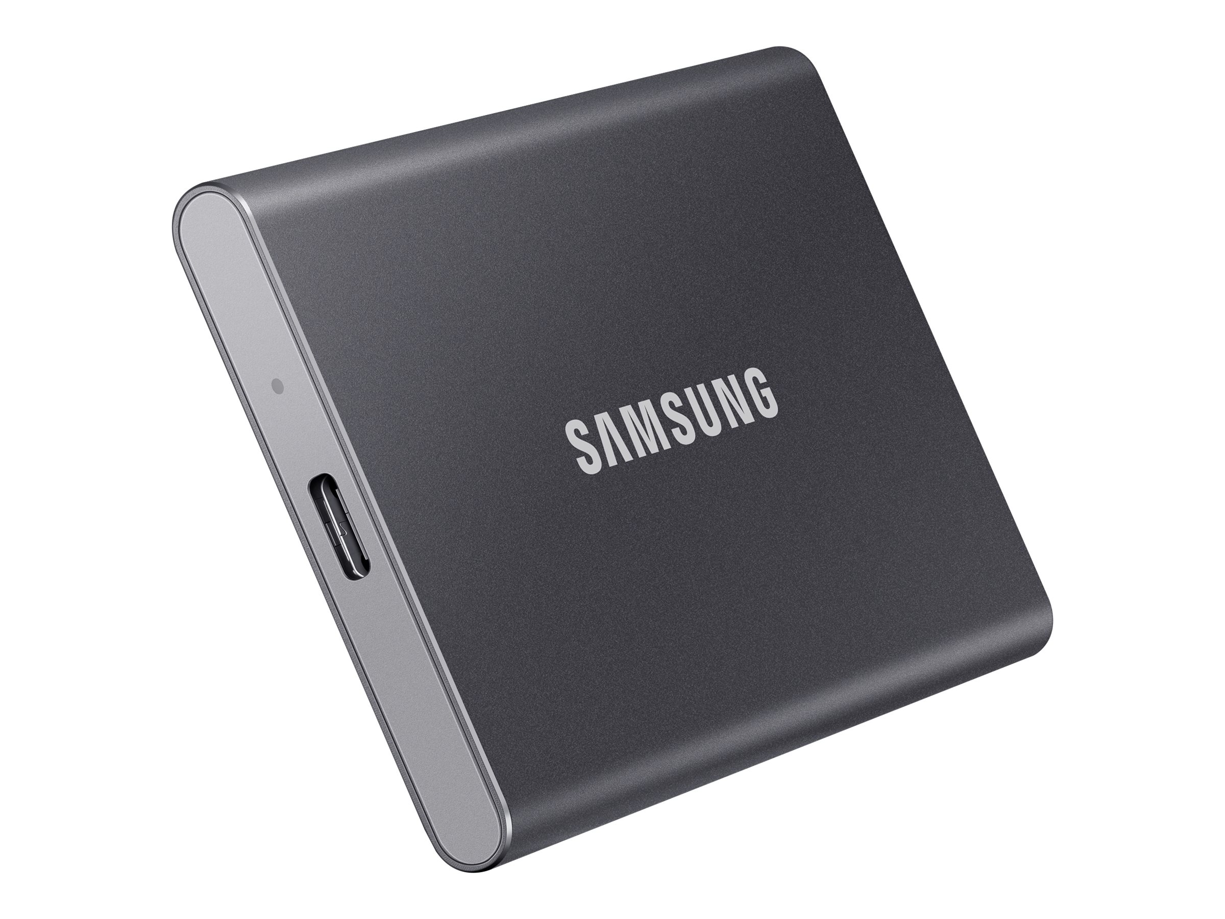 Samsung T7 MU-PC2T0T - SSD - verschlüsselt - 2 TB - extern (tragbar) - USB 3.2 Gen 2 (USB-C Steckverbinder) - 256-Bit-AES - Titan Gray
