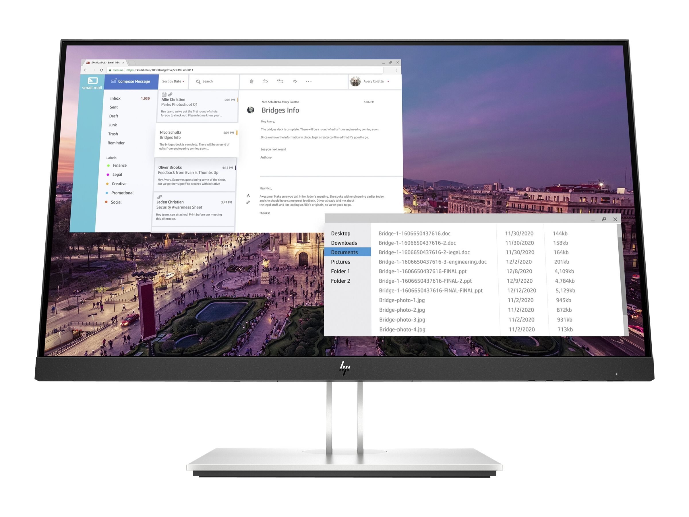 HP E23 G4 E-Series LED-Monitor 58.4 cm (23") - 1920 x 1080 Full HD (1080p) @ 60 Hz - IPS - 250 cd/m² - 1000:1 - 5 ms - HDMI - VGA - DisplayPort - Schwarz - Silber - für HP 250 G9; Elite 600 G9 - 800 G9; EliteBook 830 G6; Pro 260 G9 - 290 G9; ZBook Firefl…