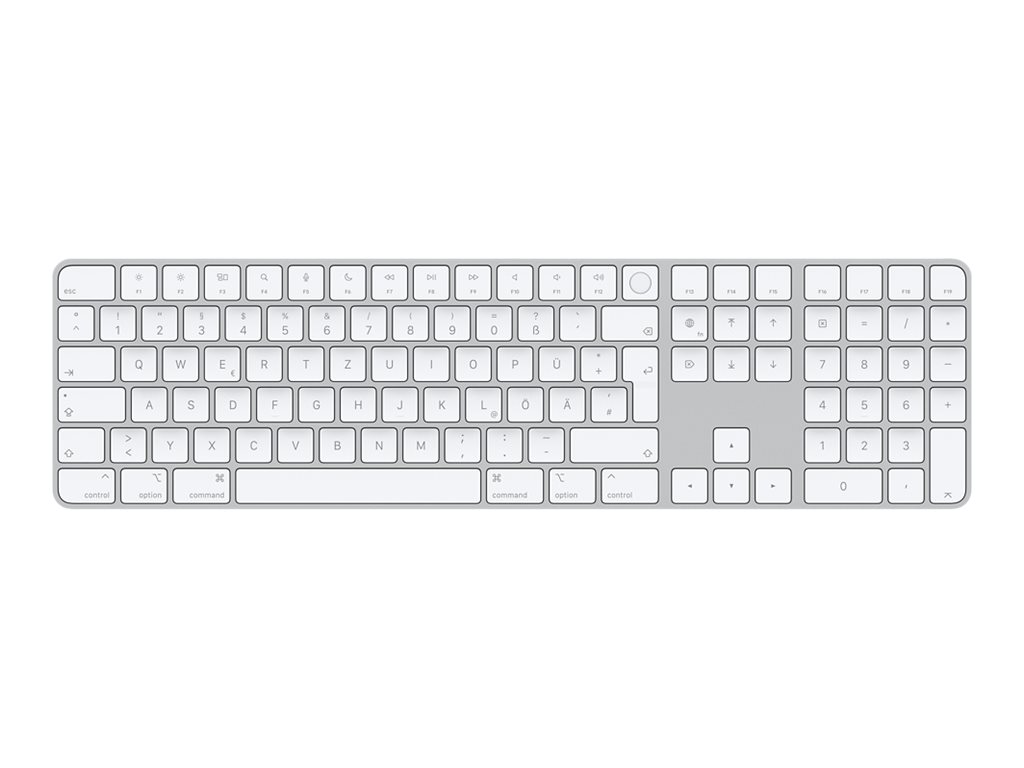 Apple Magic Keyboard with Touch ID and Numeric Keypad, BT, silver - Tastatur - kabellos - Bluetooth - USB-C - QWERTZ - Deutsch