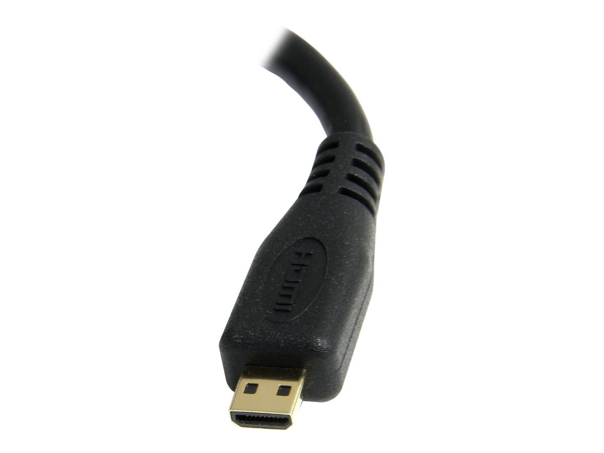 StarTech.com 12cm High-Speed HDMI Adapterkabel - HDMI auf Micro HDMI Kabel - Buchse/Stecker - HDMI-Adapter - HDMI weiblich zu 19 pin micro HDMI Type D männlich - 1.2 cm - abgeschirmt - Schwarz - für P/N: HDMM30CM StarTech.com 12cm High-Speed HDMI Adapterkabel - HDMI auf Micro HDMI Kabel - Buchse/Stecker - HDMI-Adapter - HDMI weiblich zu 19 pin micro HDMI Type D männlich - 1.2 cm - abgeschirmt - Schwarz - für P/N: HDMM30CM
