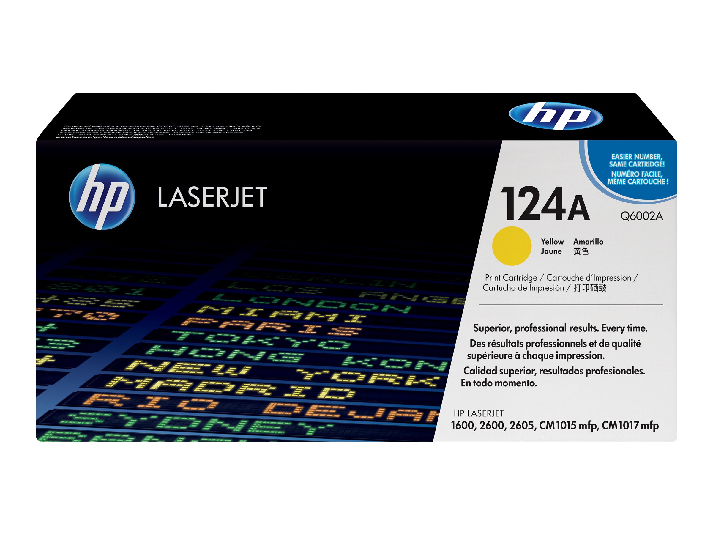 HP 124A - Gelb - Original - LaserJet - Tonerpatrone (Q6002A) - für Color LaserJet 1600 - 2600n - 2605 - 2605dn - 2605dtn - CM1015 MFP - CM1017 MFP