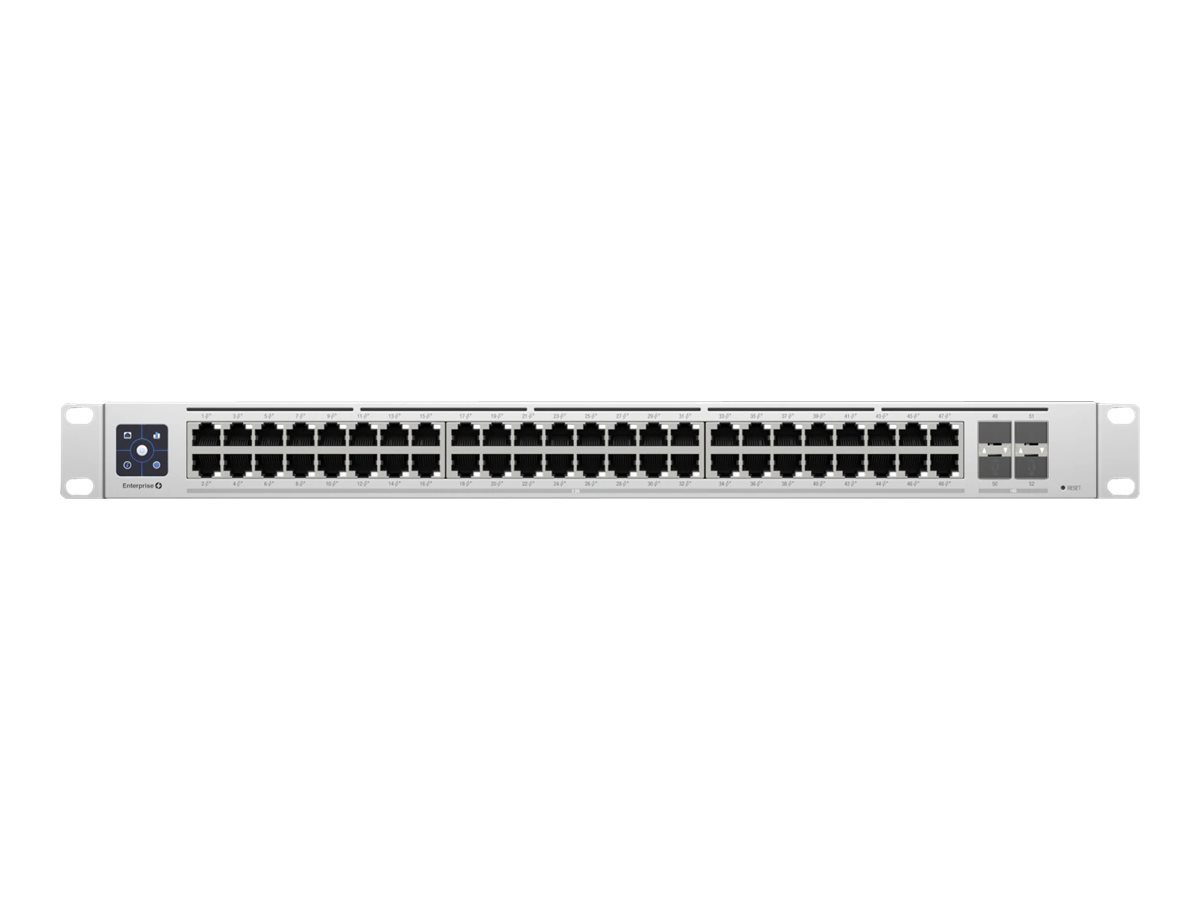 Ubiquiti UniFi Switch USW-Enterprise-48-PoE - Switch - L3 - managed - 48 x 100/1000/2.5G (PoE+) - + 4 x 1 Gigabit/10 Gigabit SFP+ (Uplink) - an Rack montierbar - PoE+ (720 W)